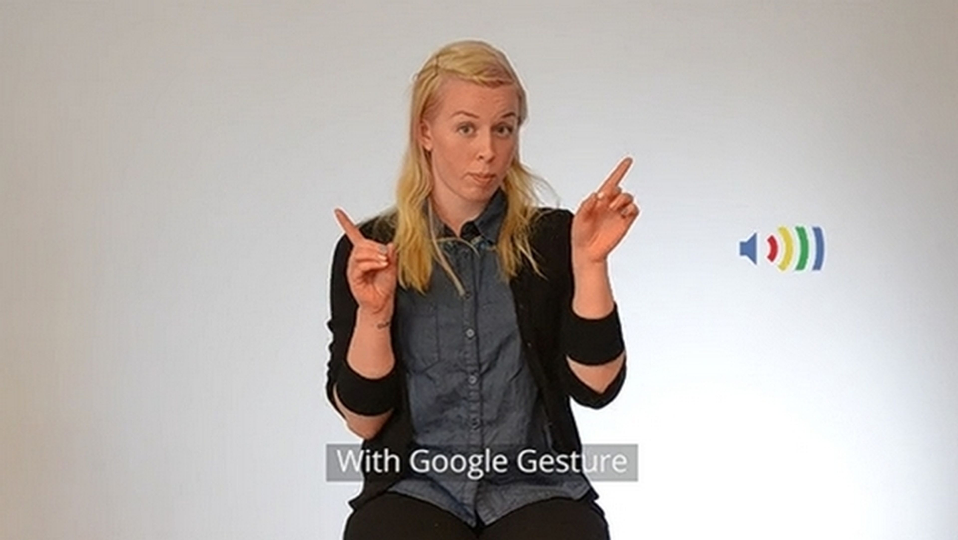 Google Gesture un traductor a voz del lenguaje de signos para sordomudos.