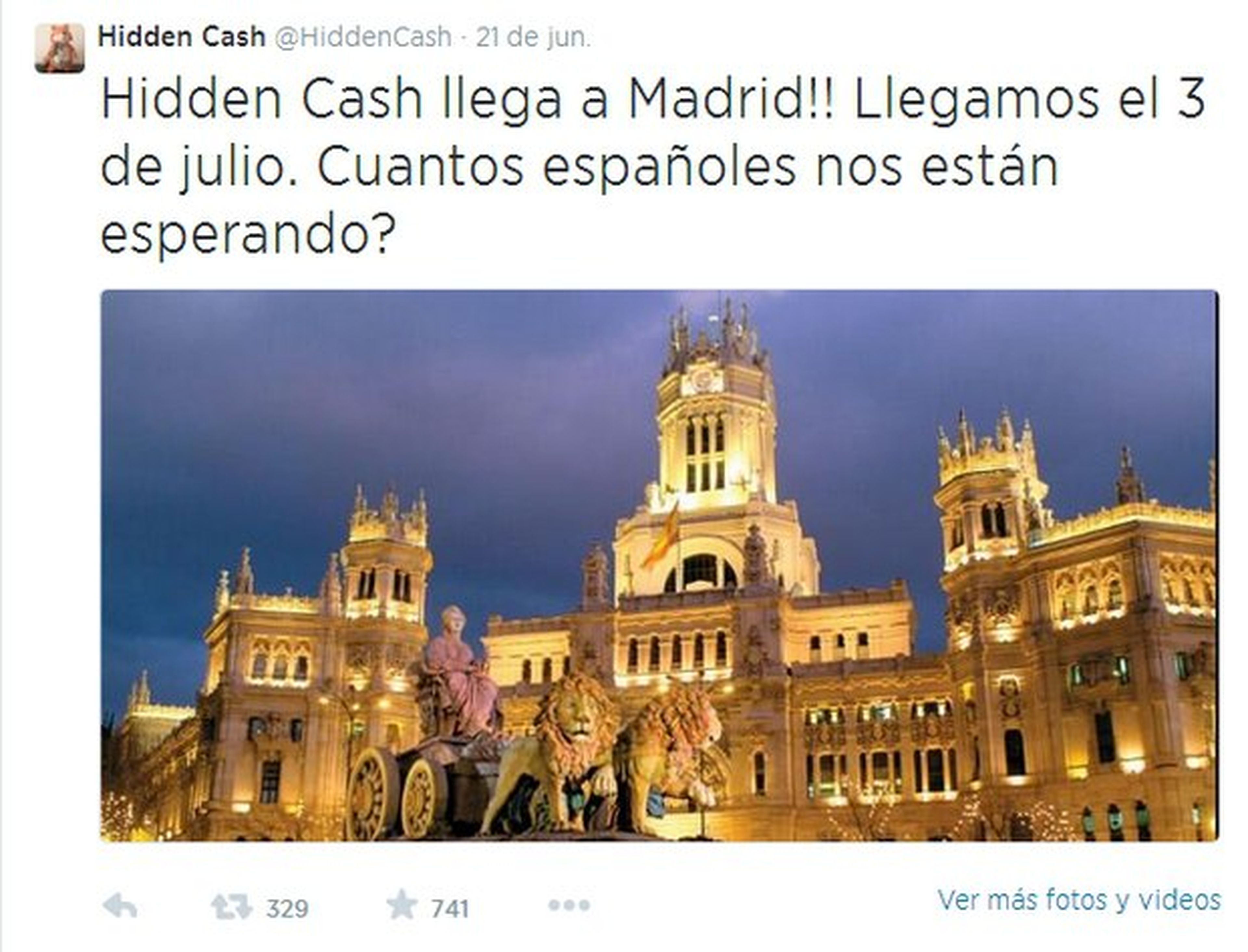 Millonario de @HiddenCash regalará dinero en Madrid el 3 de julio