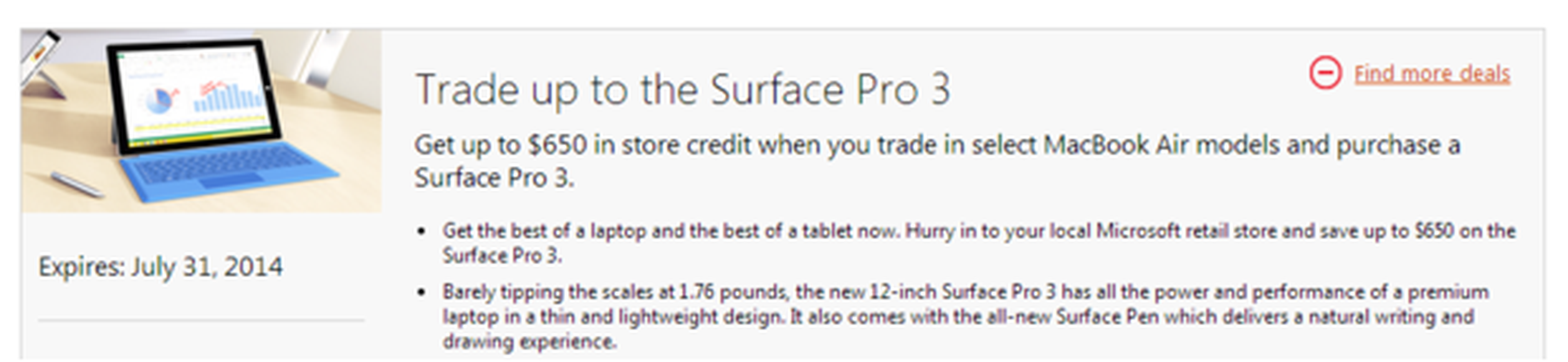Microsoft ofrece US$650 por tu MacBook Air para Surface Pro3