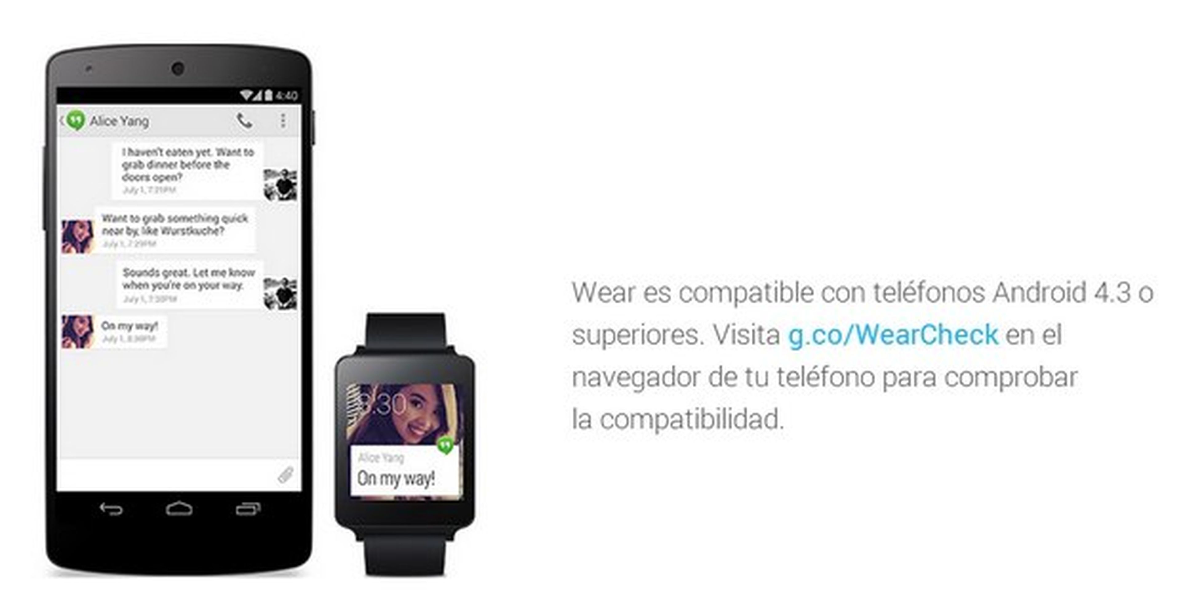 Compaatibilidad Android Wear