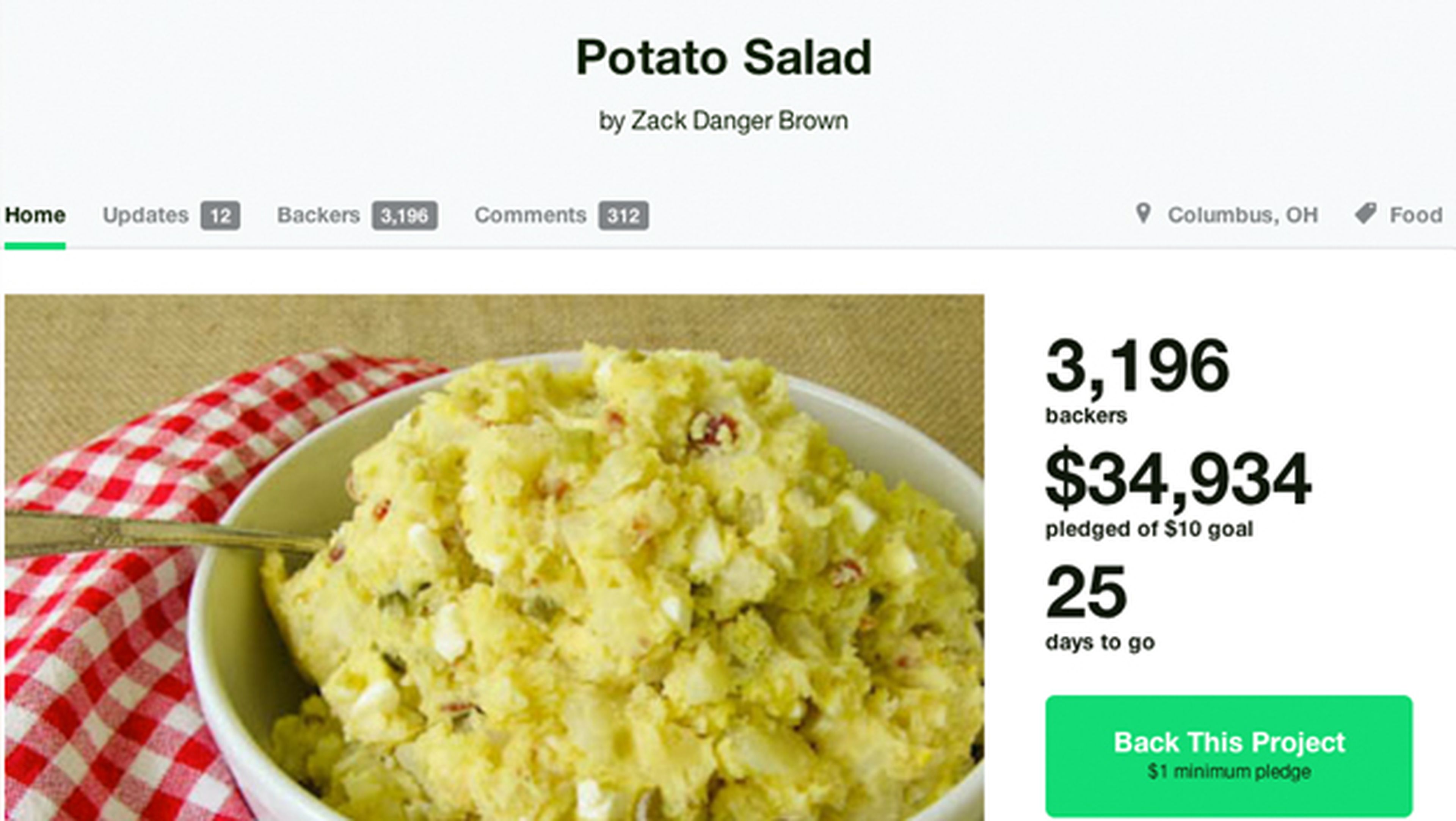 Ensalada de patata kickstarter