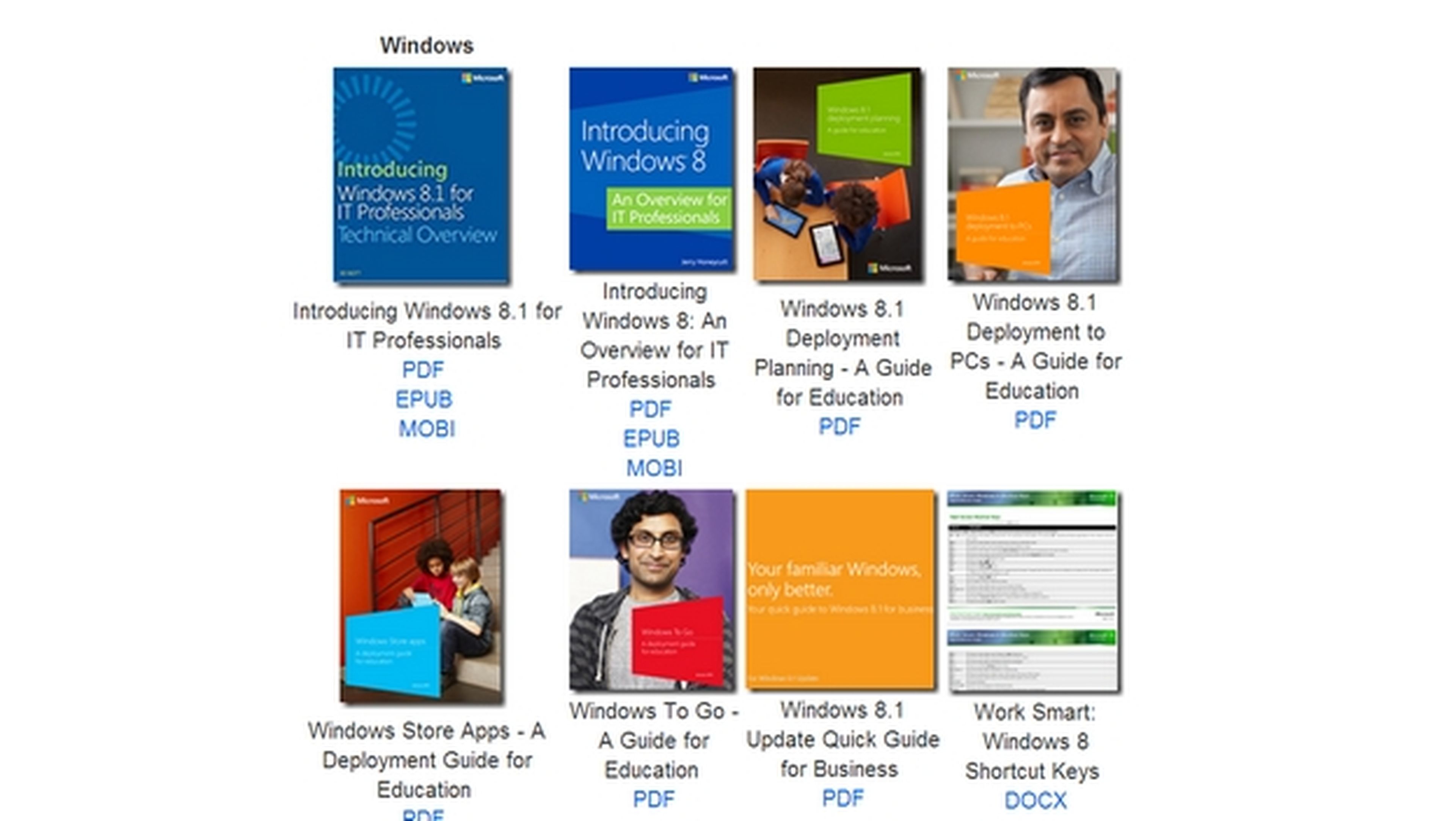 Microsoft regala 300 ebooks gratis sobre Windows, Office,SharePoint, SQL, Azure, etc.