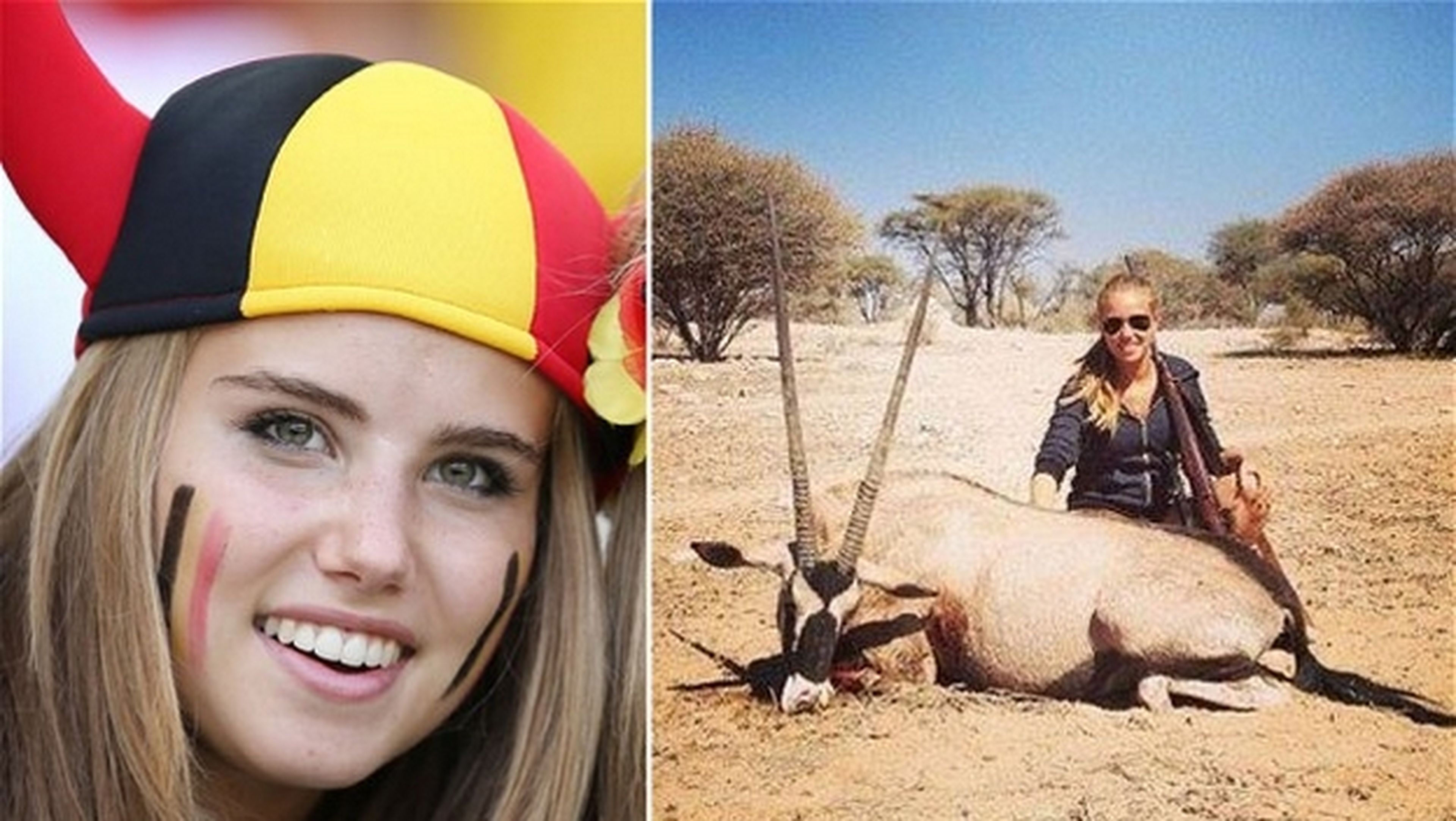 ​L'Oréal rompe el contrato con Axelle Despiegelaere, la más guapa del Mundial, tras subir una foto cazando antílopes.
