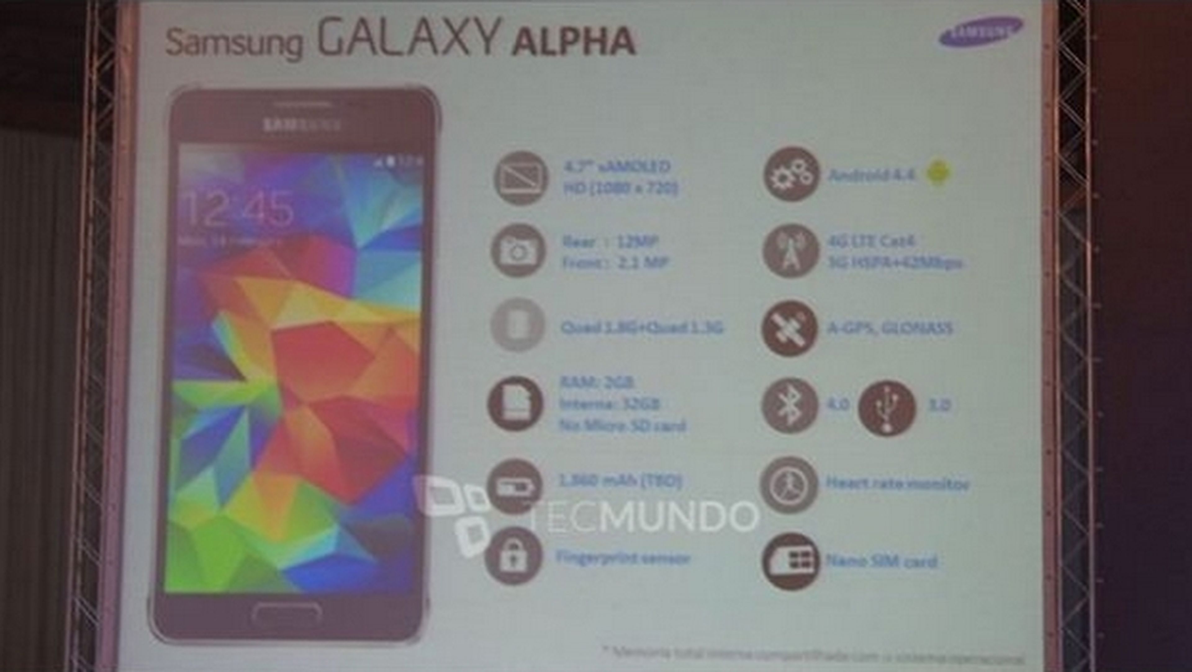 Se filtra la caja del Samsung Galaxy Alpha, con las especificaciones finales.