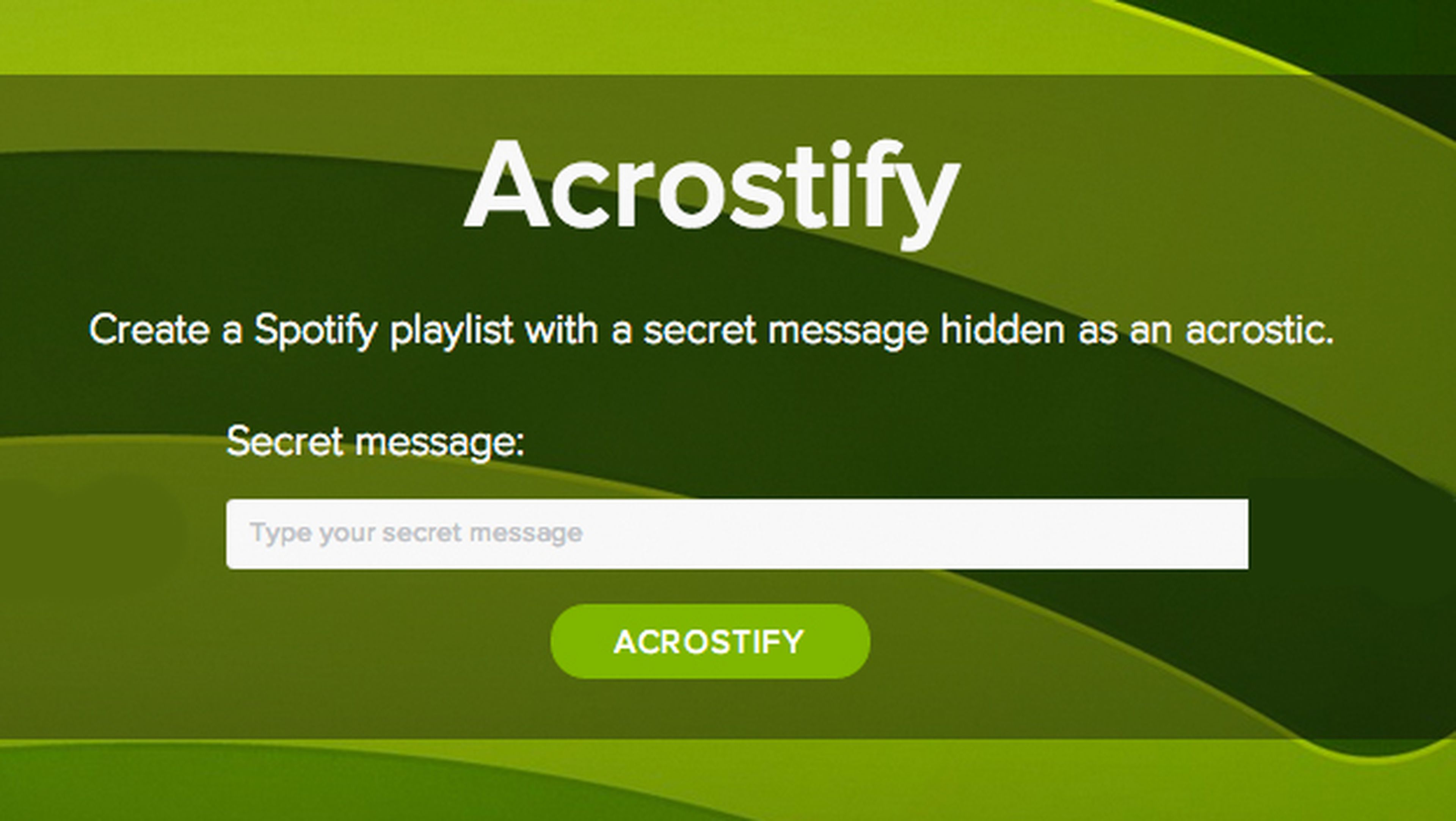 Acrostify te permite enviar mensajes secretos en Spotify