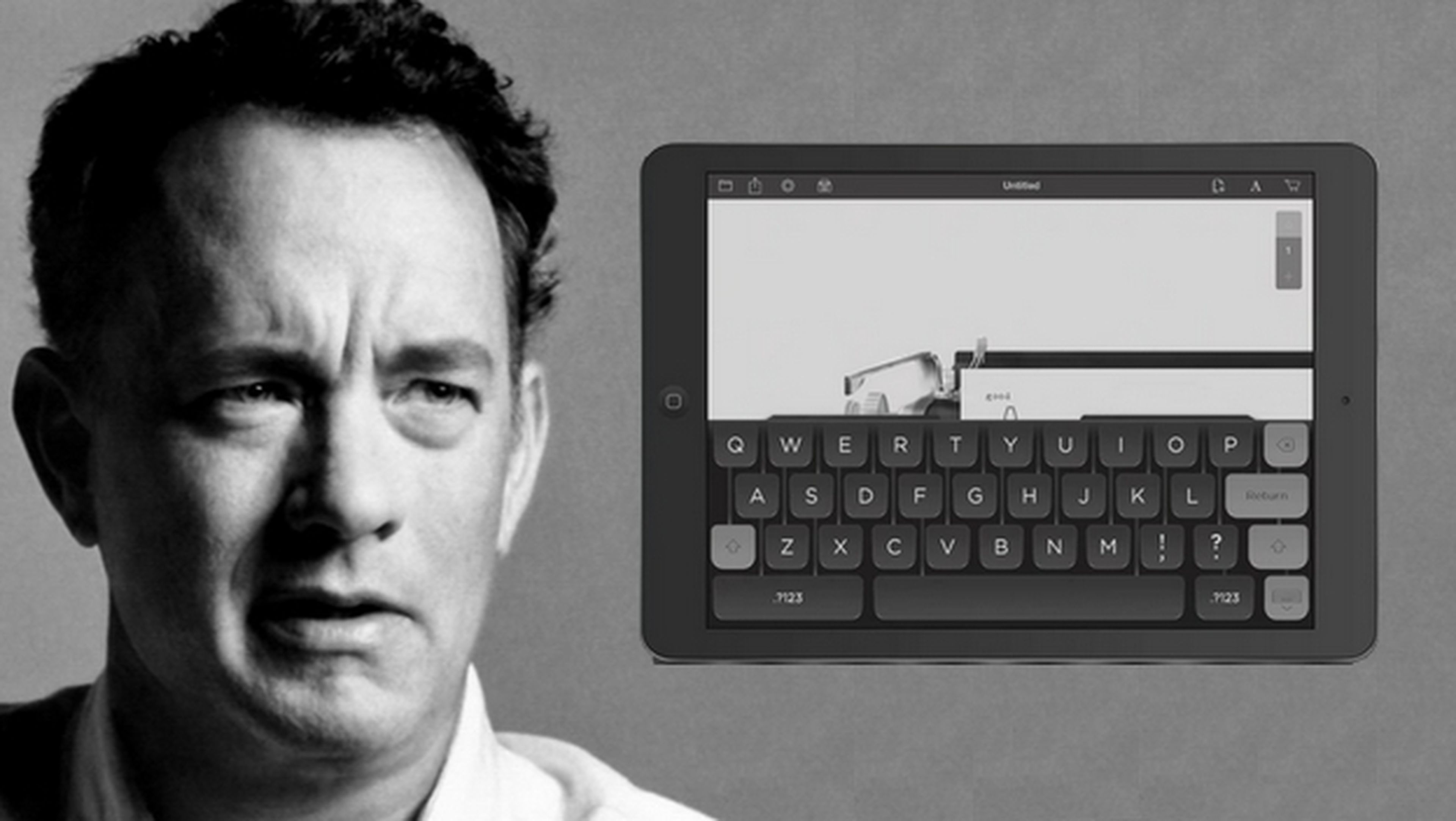 Hanx Writer, la app de Tom Hanks, un procesador de textos para iPad que simula ser una máquina de escribir.
