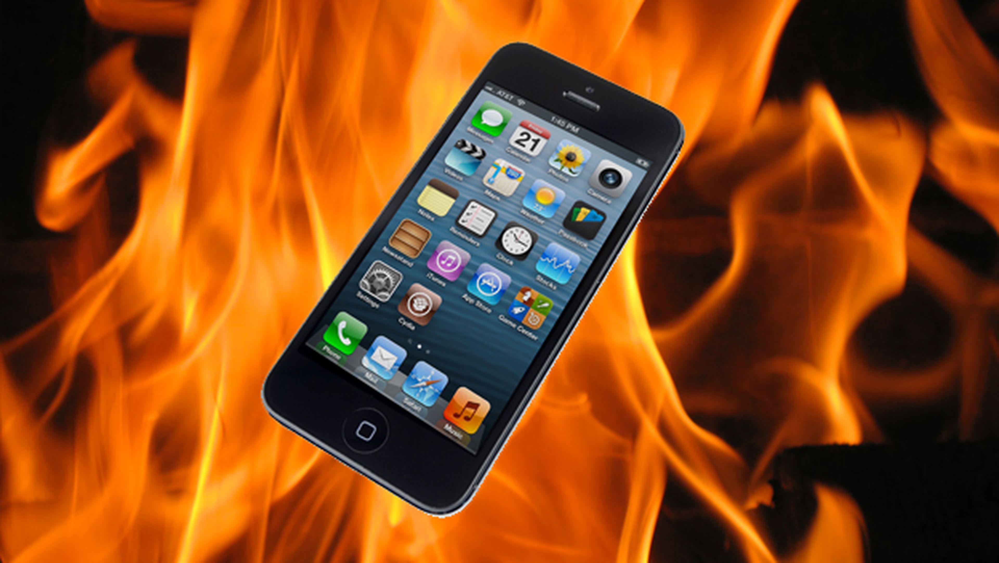 Un iPhone 5 se incendia en un avión justo antes de despegar