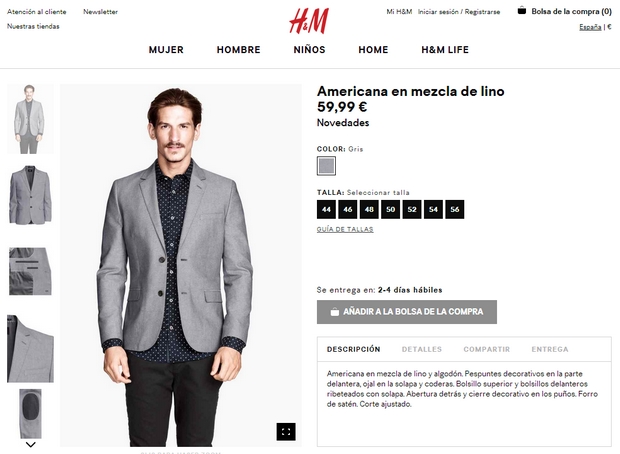 La tienda online de ropa H M abre hoy sus puertas en Espa a