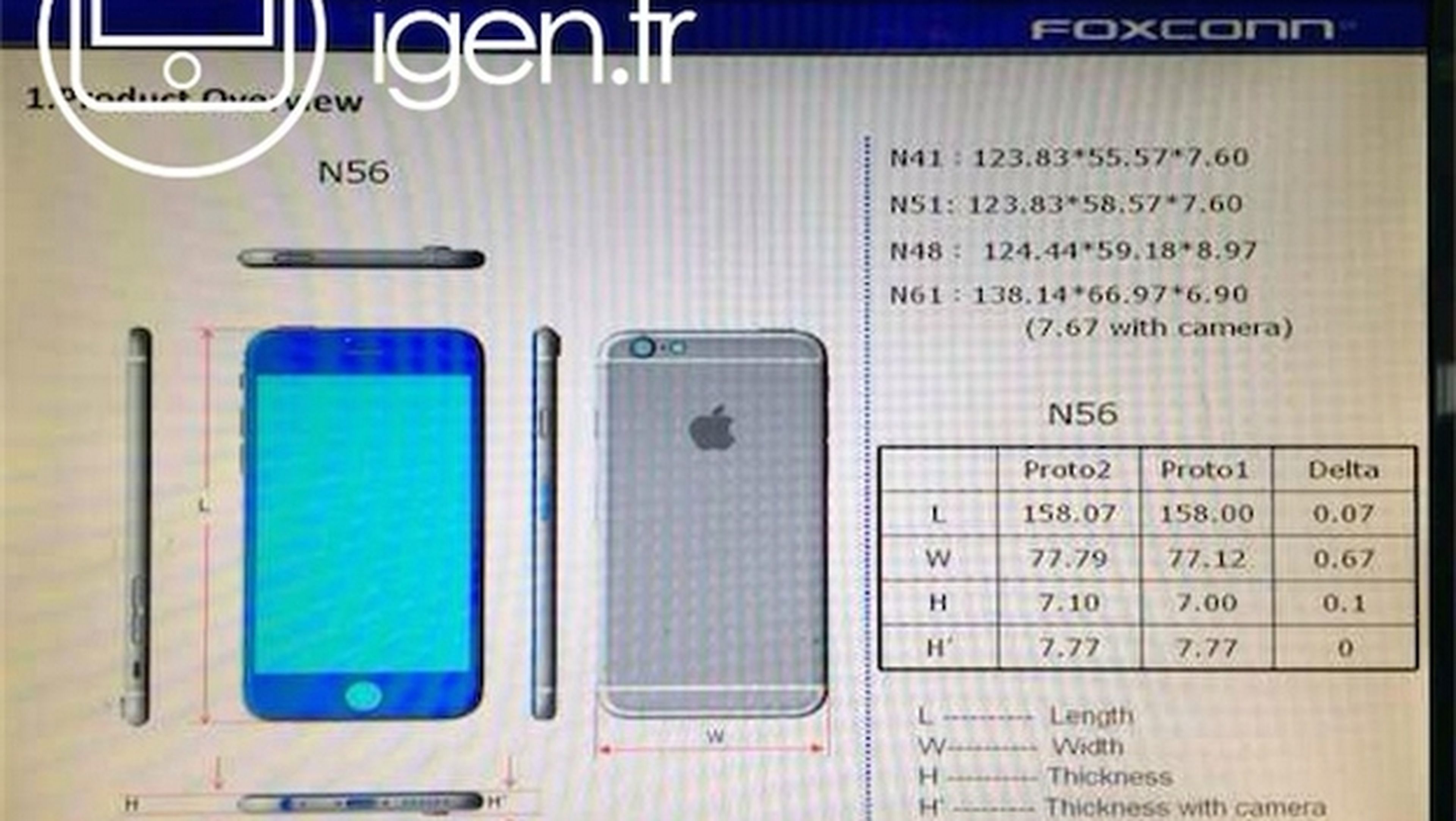 Filtradas las dimensiones y el peso del iPhone 6 de 4.7 y 5.5 pulgadas, según Foxconn.