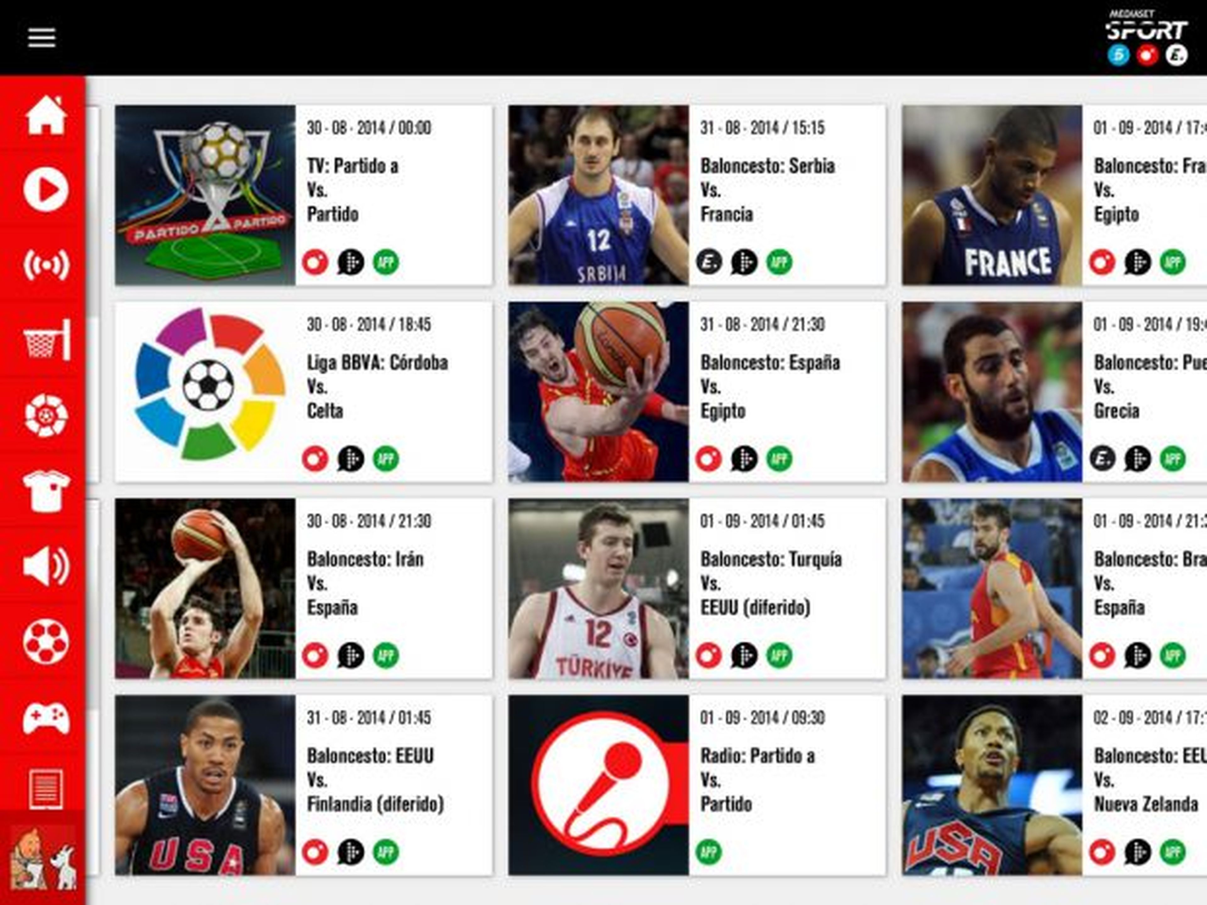 Dónde ver online Mundial de Baloncesto 2014
