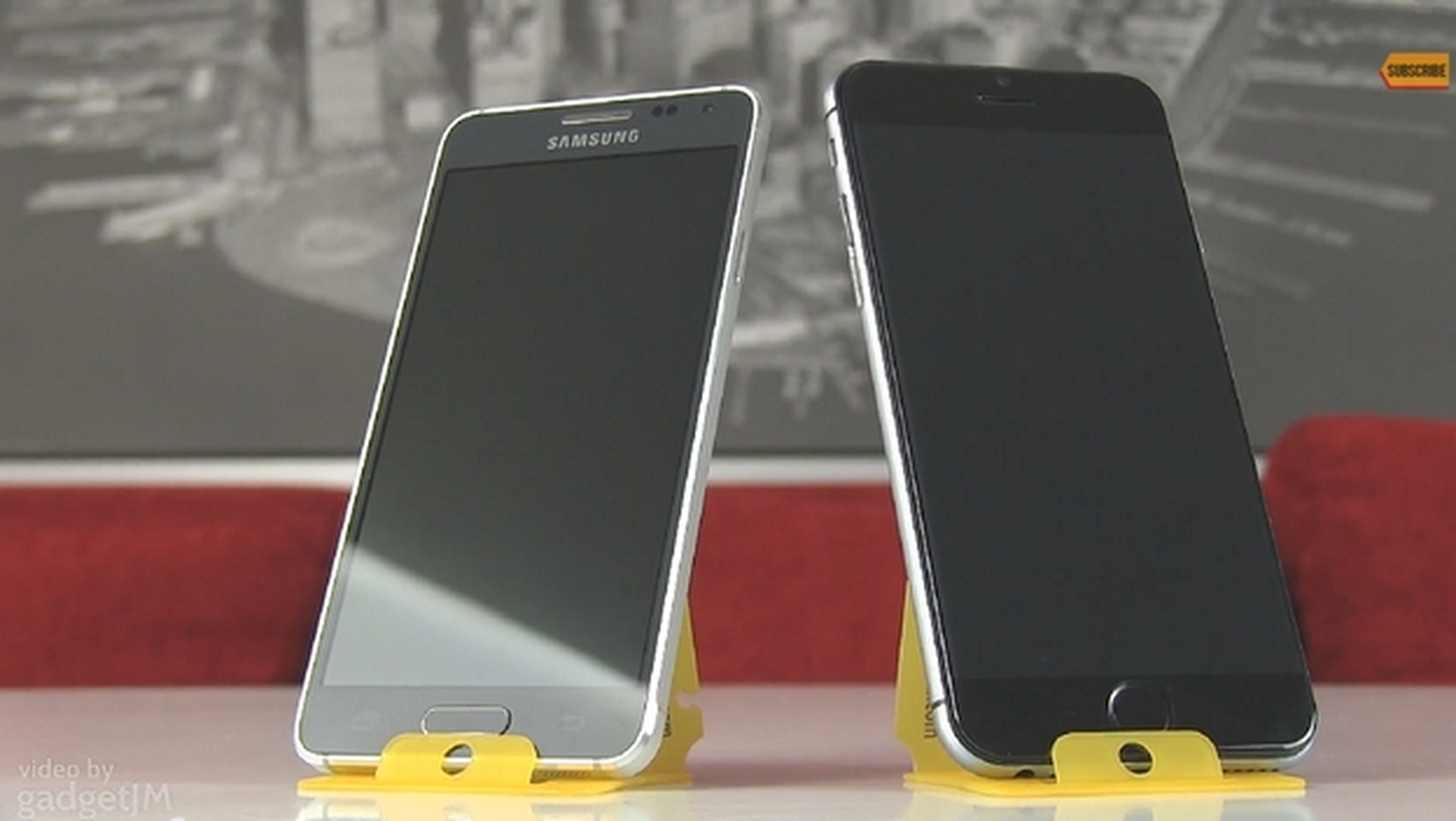 Comparativa de tamaño del iPhone 6 frente al Samsung Galaxy Alpha (vídeo)