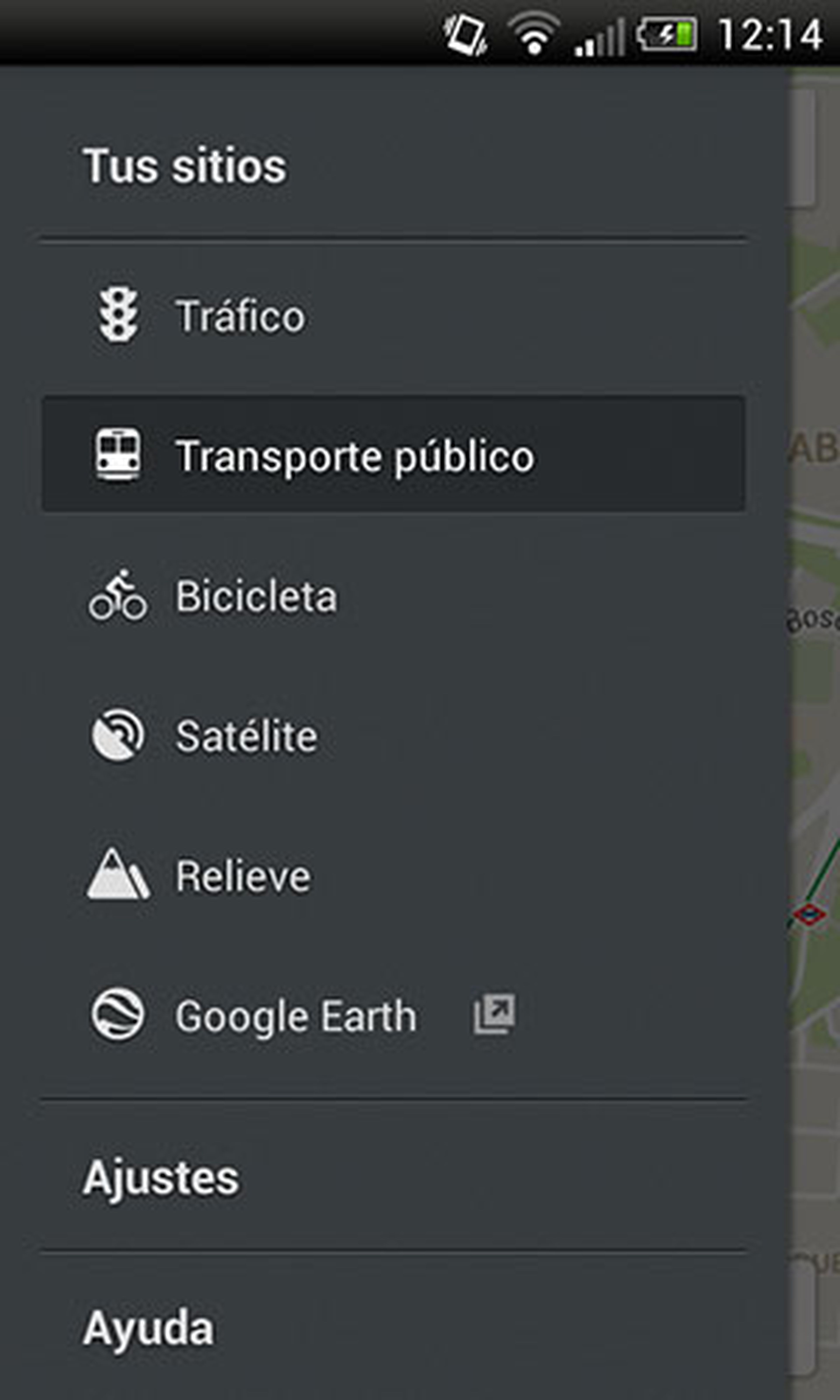 Ajustes de Google Maps