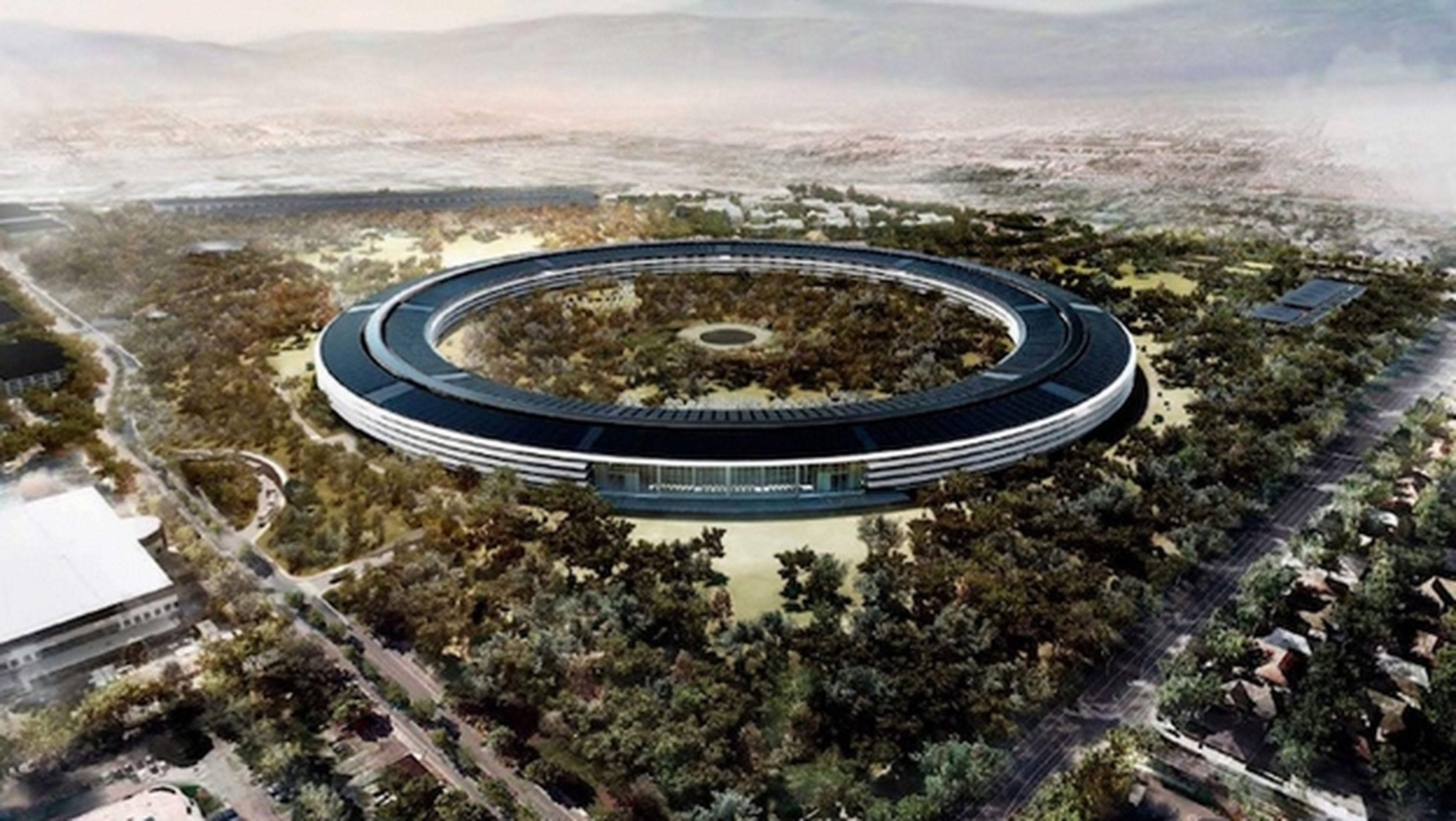 Un drone espía la sede central de Apple en construcción (vídeo)