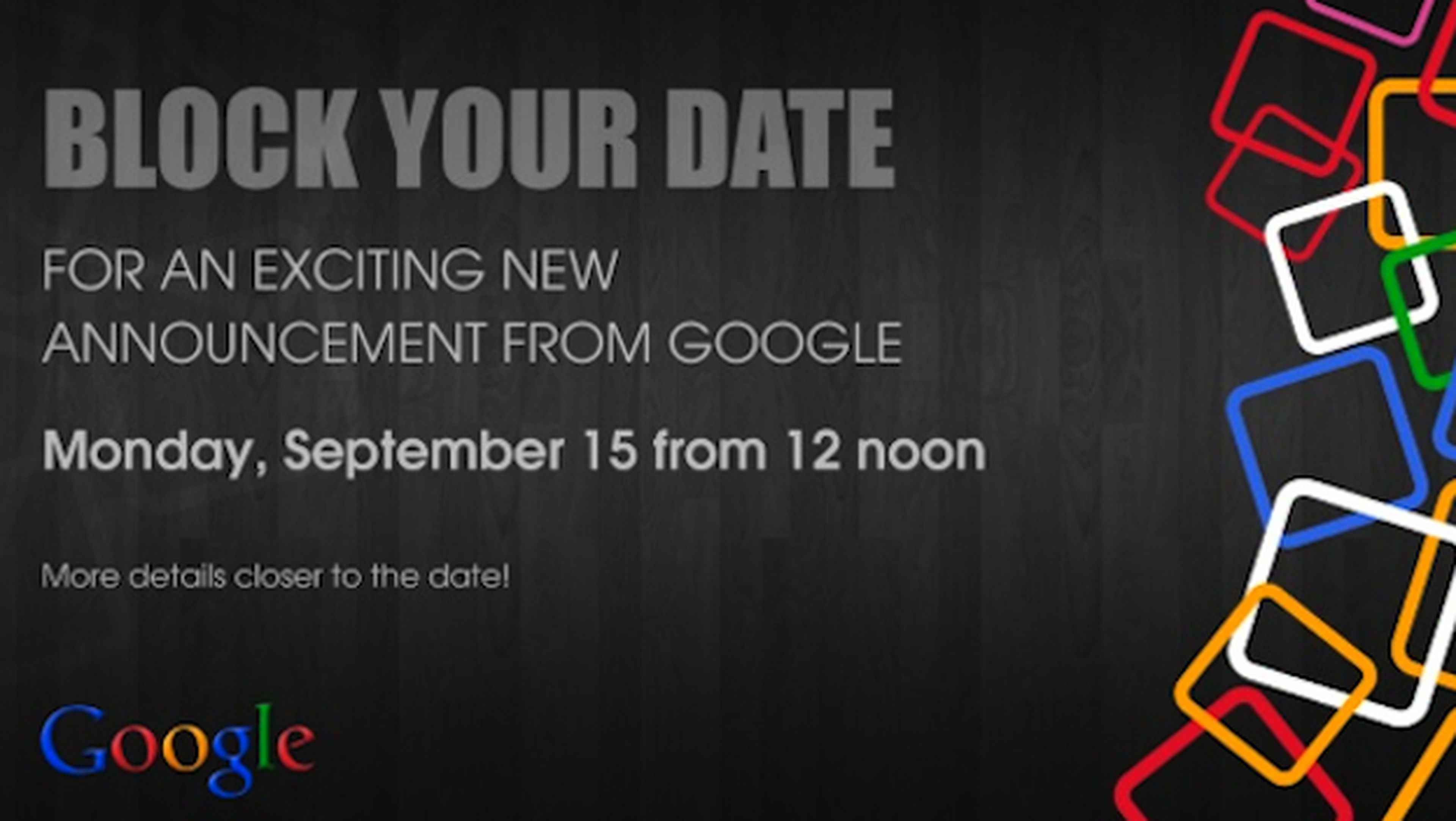 Google manda invitaciones para el 15 de septiembre en India