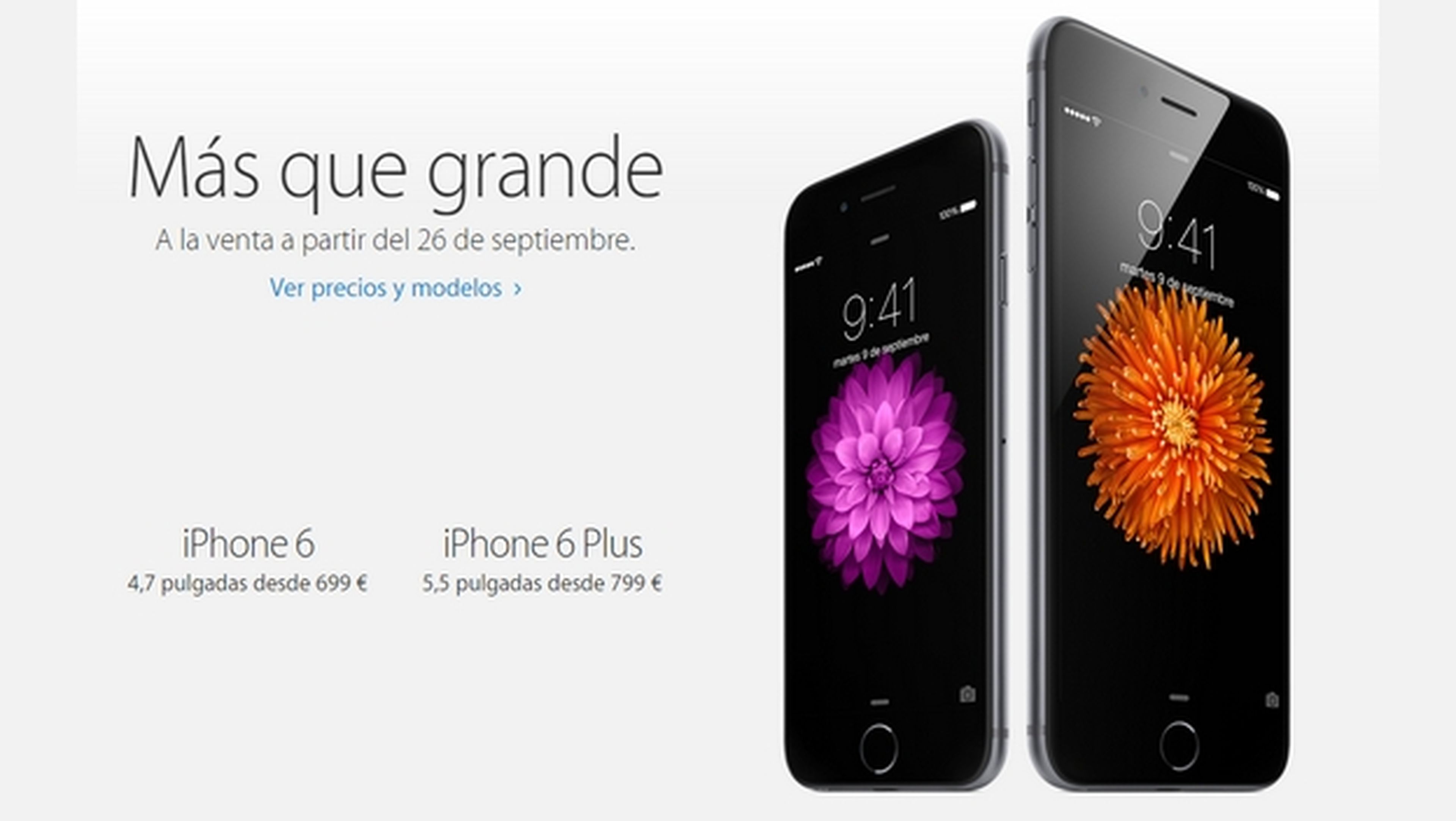 iPhone 6 y iPhone 6 Plus: Precios oficiales y fecha de lanzamiento en España.