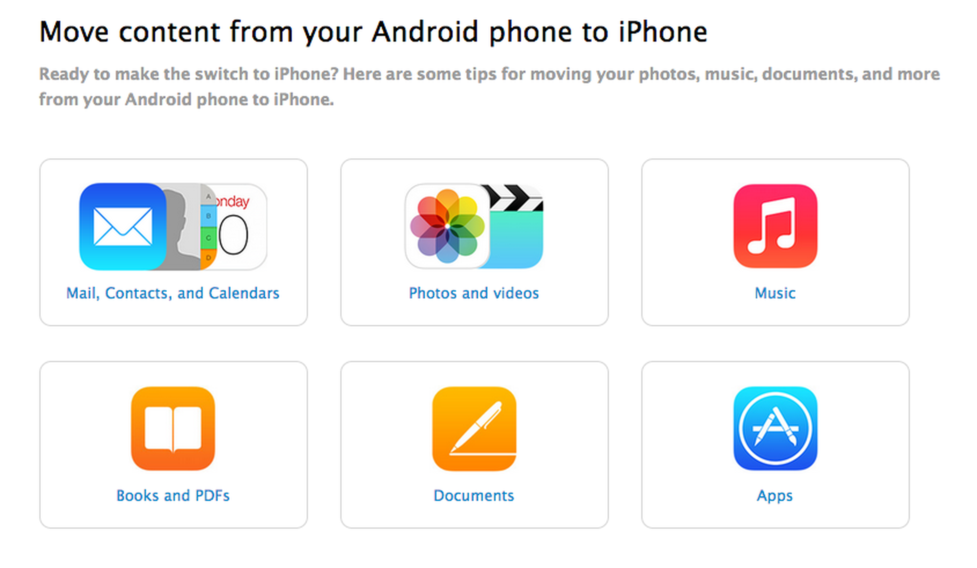Apple crea una guía para usuarios Android que se pasan a iOS
