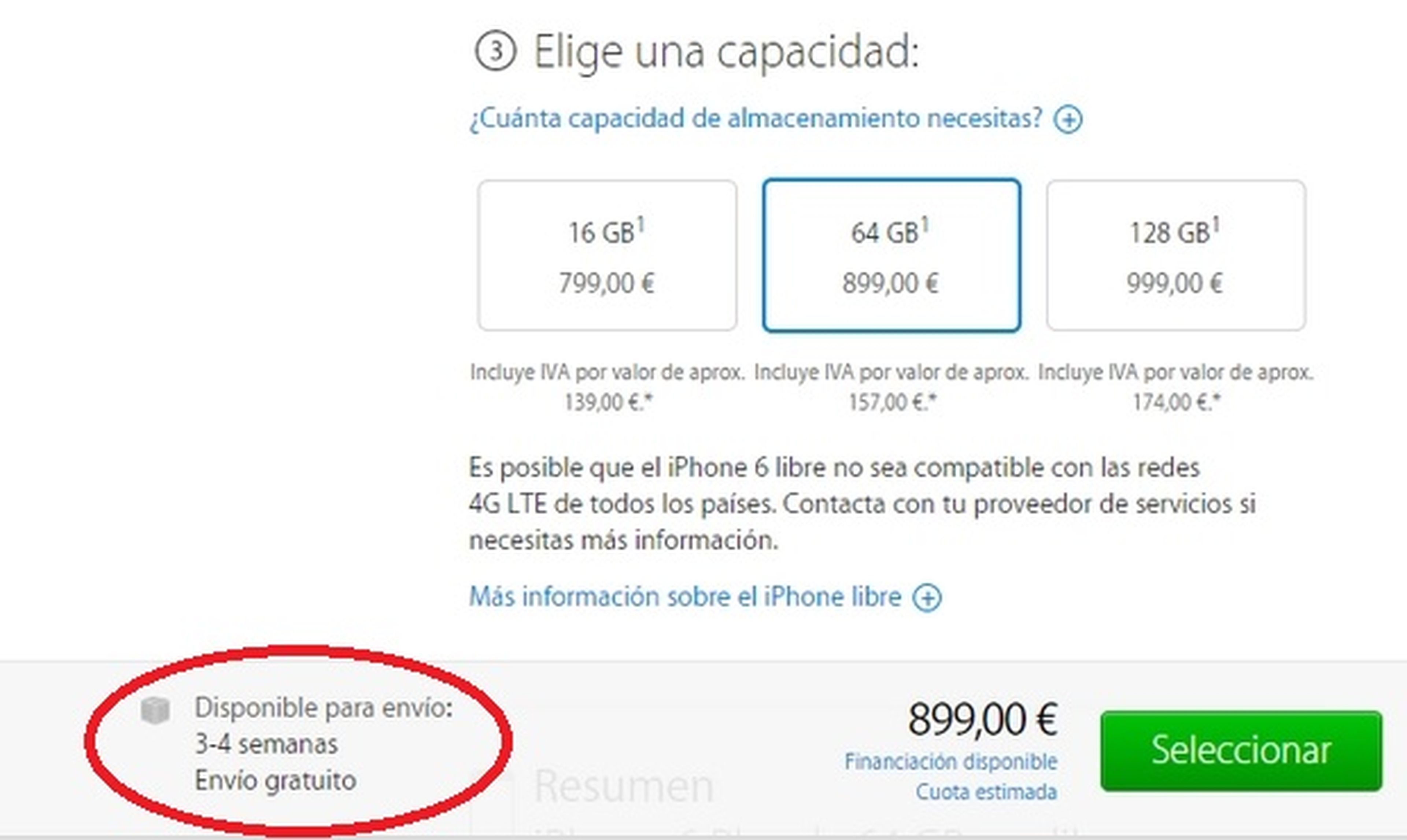 iPhone 6 Plus agotado en España