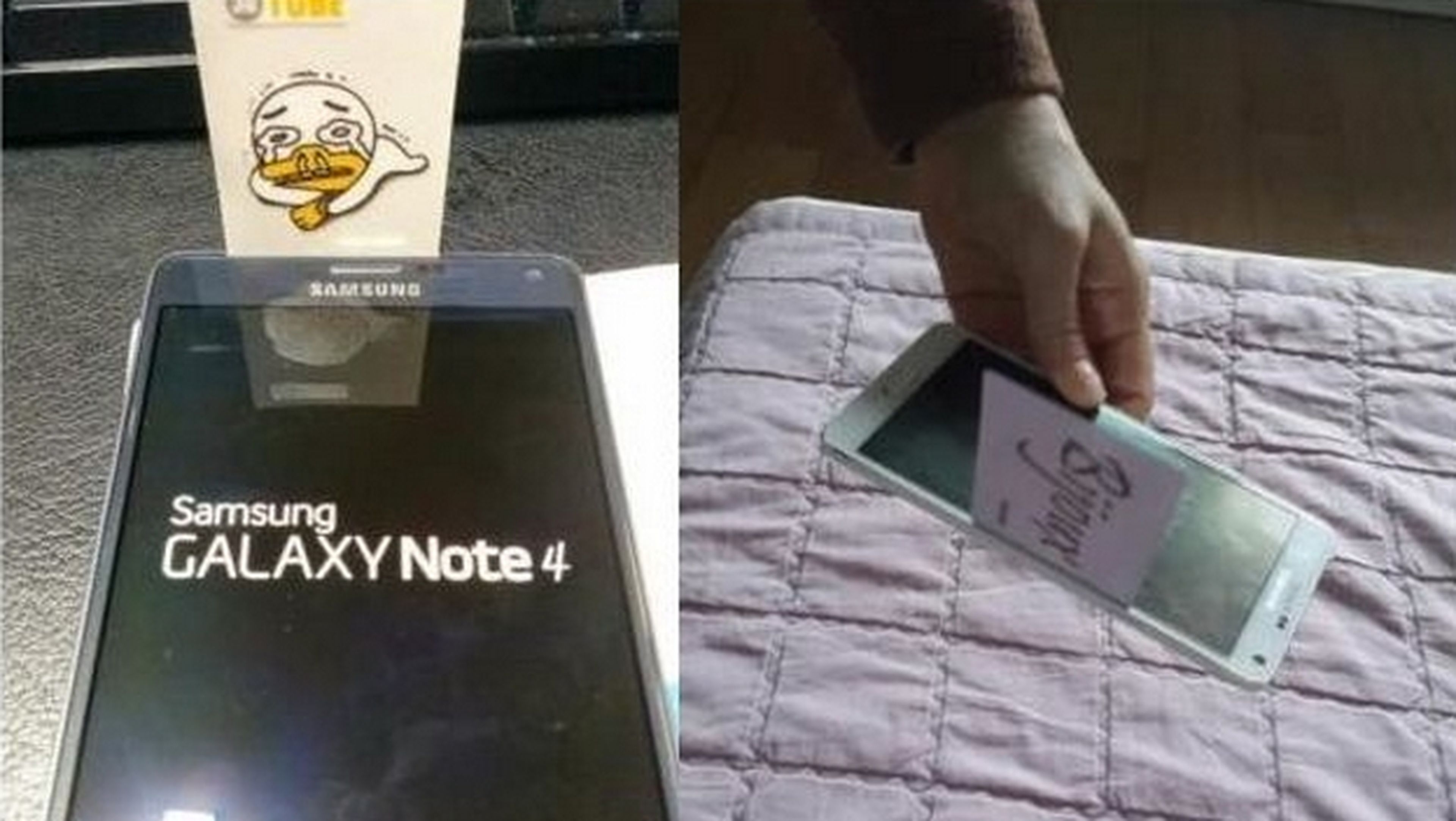 Samsung Galaxy Note 4 presenta un grave fallo de diseño. Cabe una tarjeta de visita entre la carcasa y la pantalla.