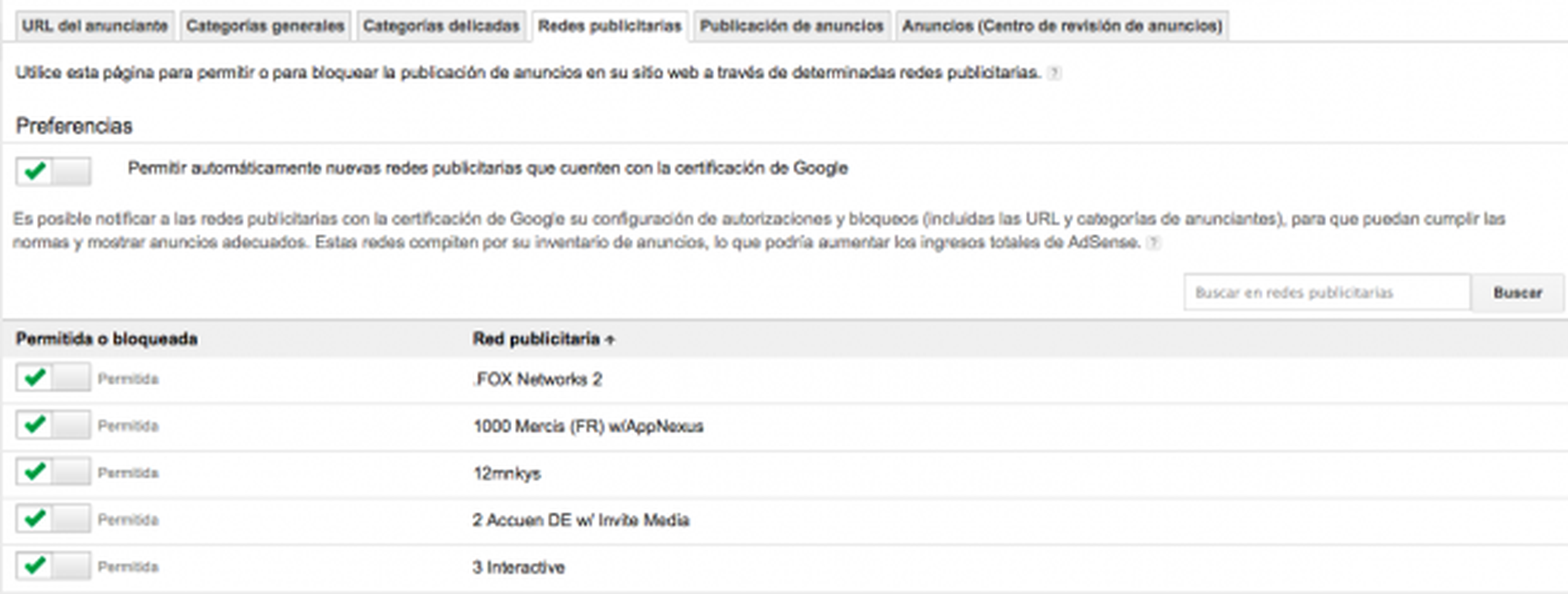 Redes publicitarias en Google AdSense