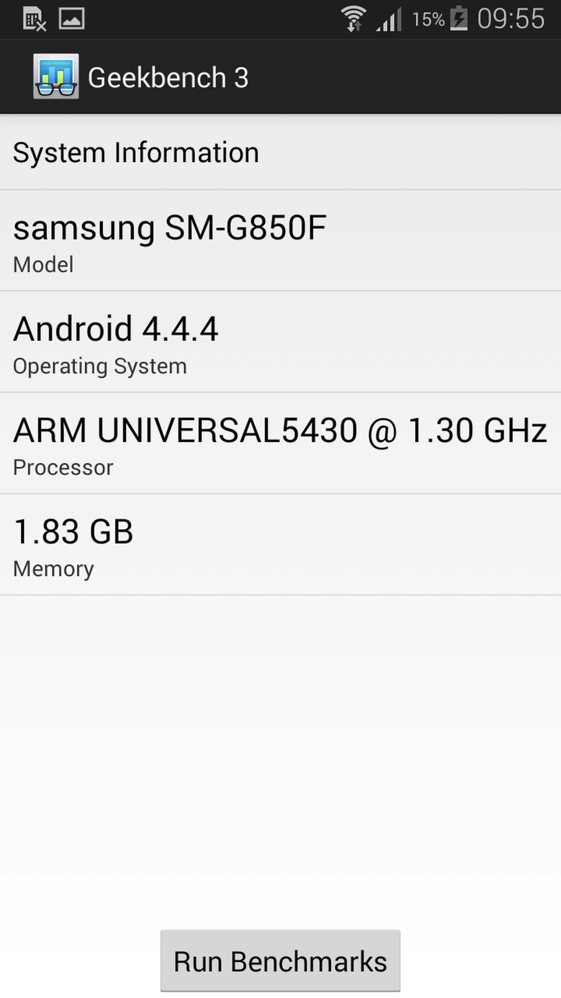 Samsung Galaxy Alpha - Geekbench 3.2.1