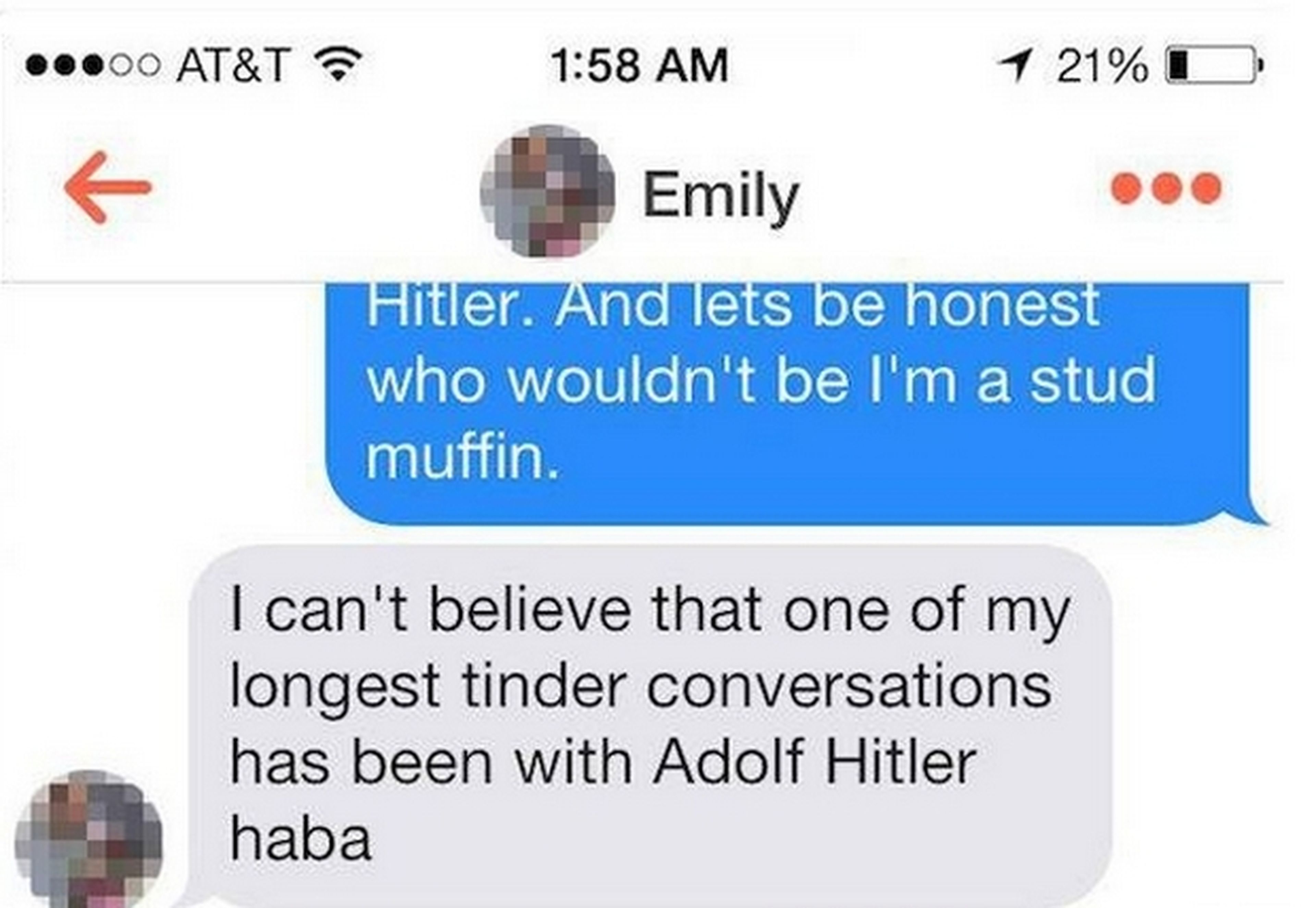 Perfi de Hitler en Tinder