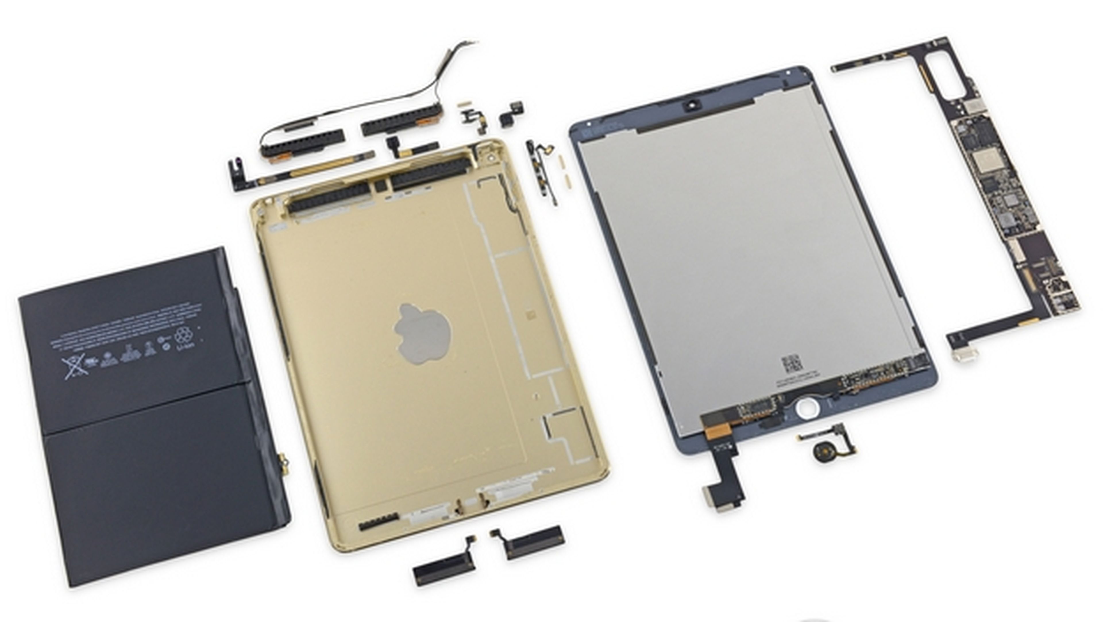 iPad Air 2 tiene menos batería y NFC sin antena según iFixit.