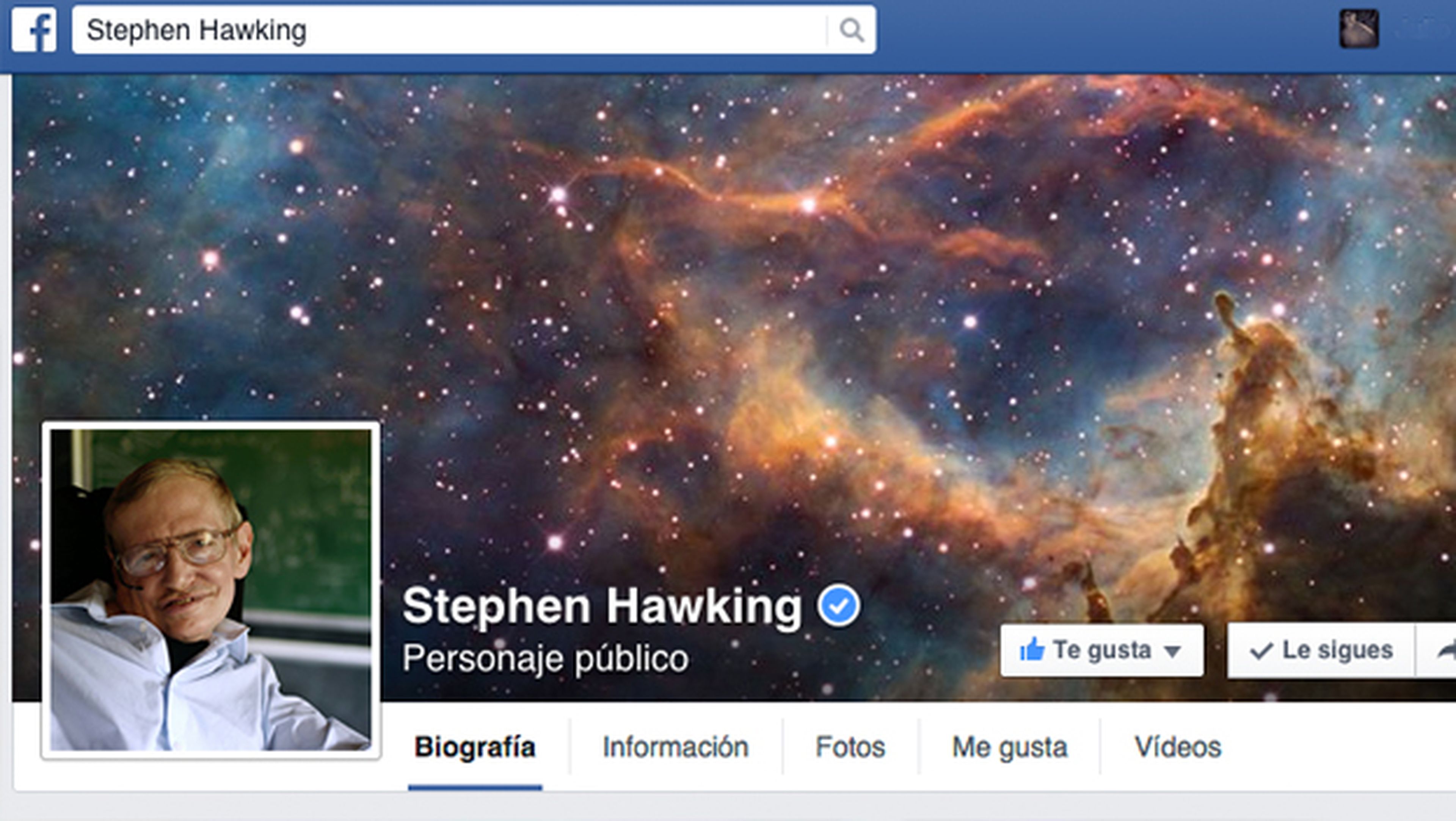 Stephen Hawking se abre perfil oficial en Facebook