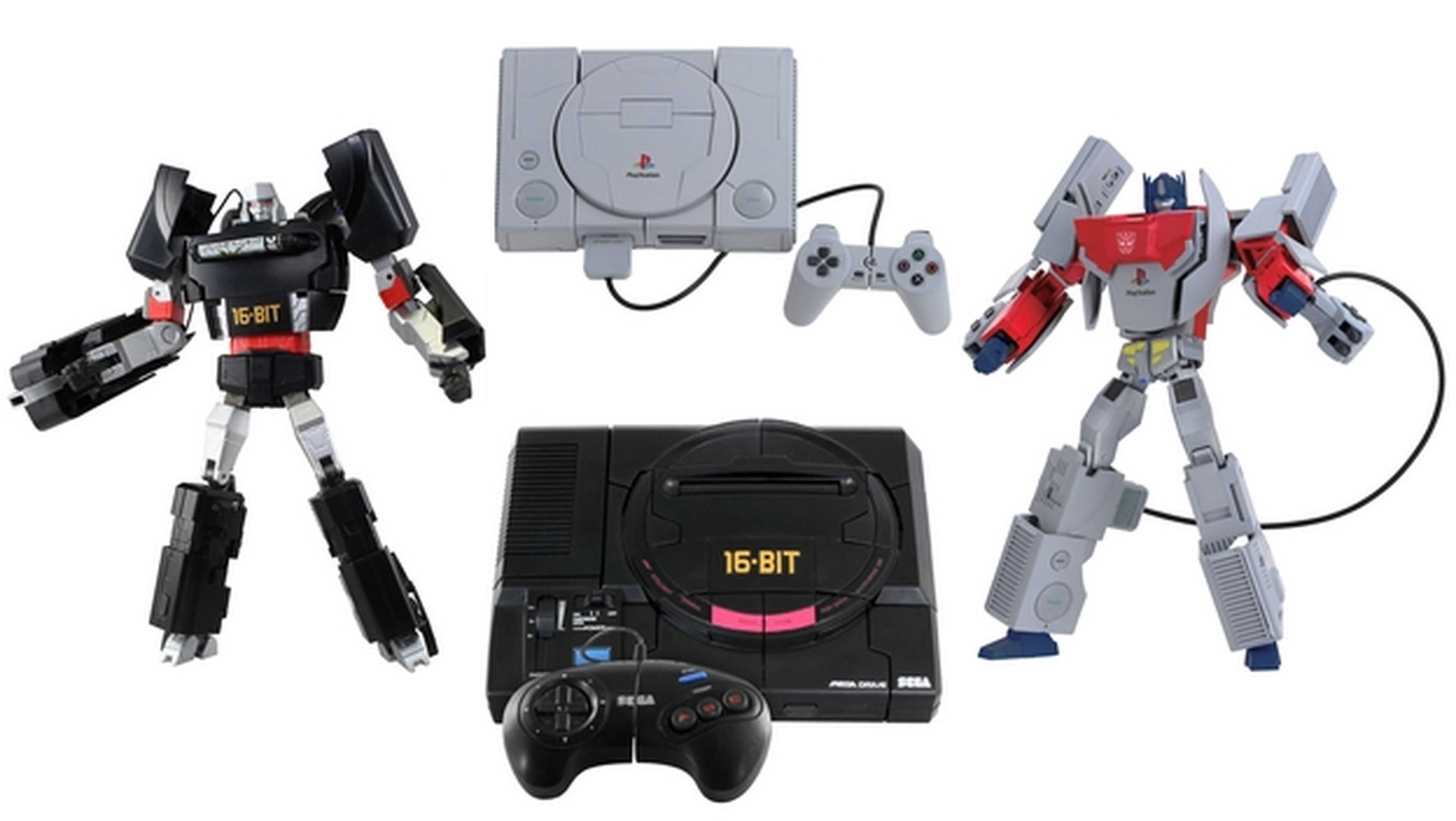 El robot Transformers que se convierte... ¡en consola de 16 bits Sega Megadrive y Sony PlayStation!