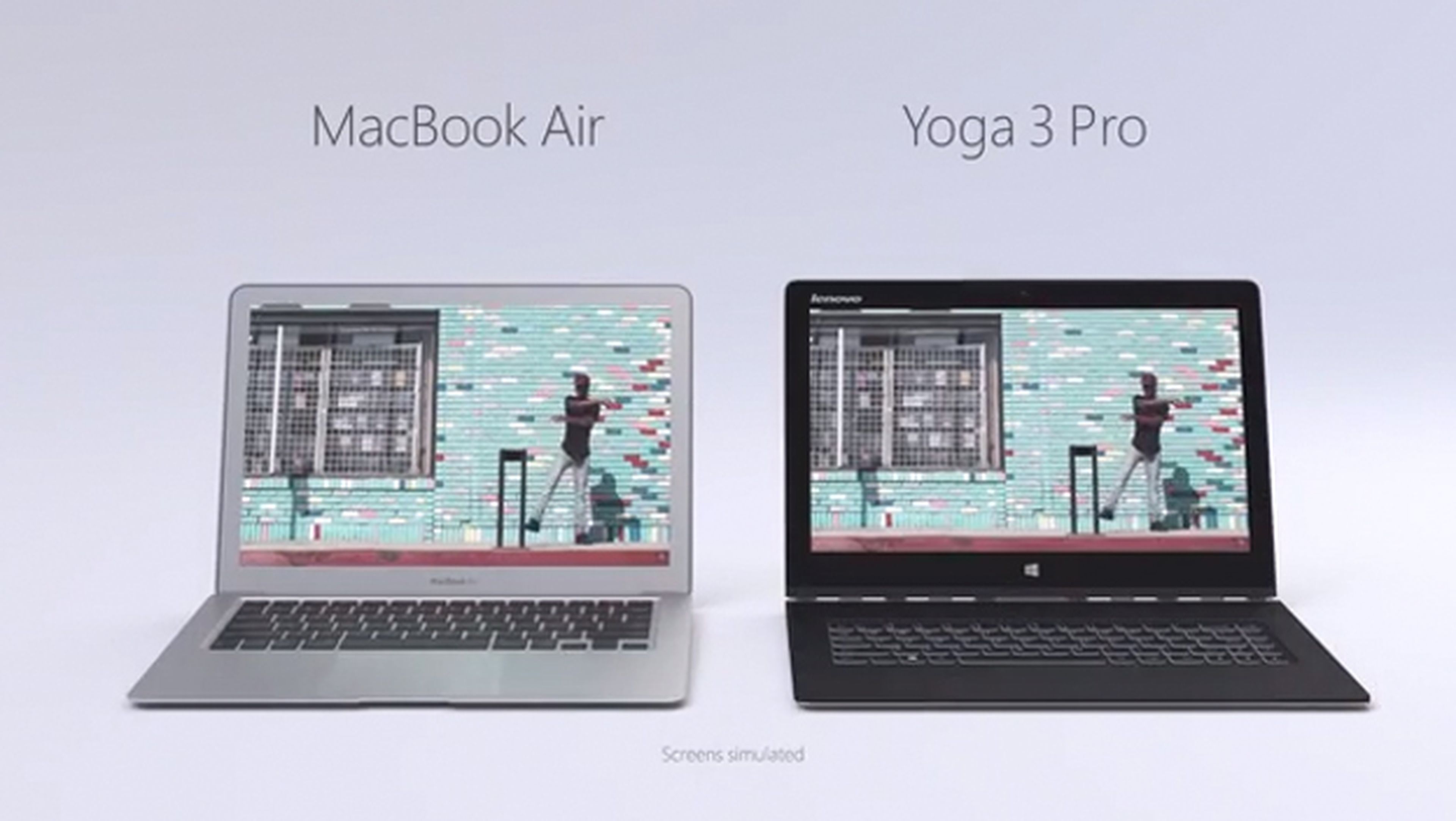 Microsoft compara en anuncio MacBook Air y Lenovo Yoga 3 Pro