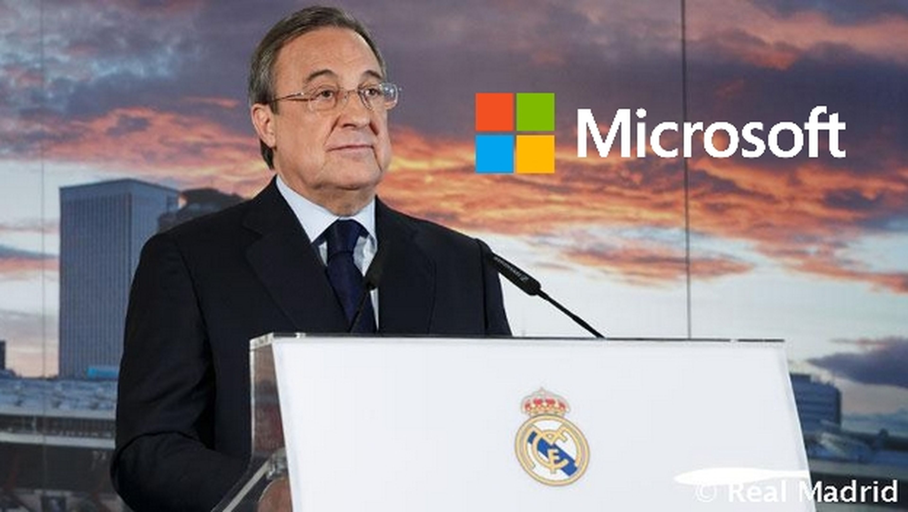 Microsoft patrocinará al Real Madrid con 24 millones de € durante cuatro años.