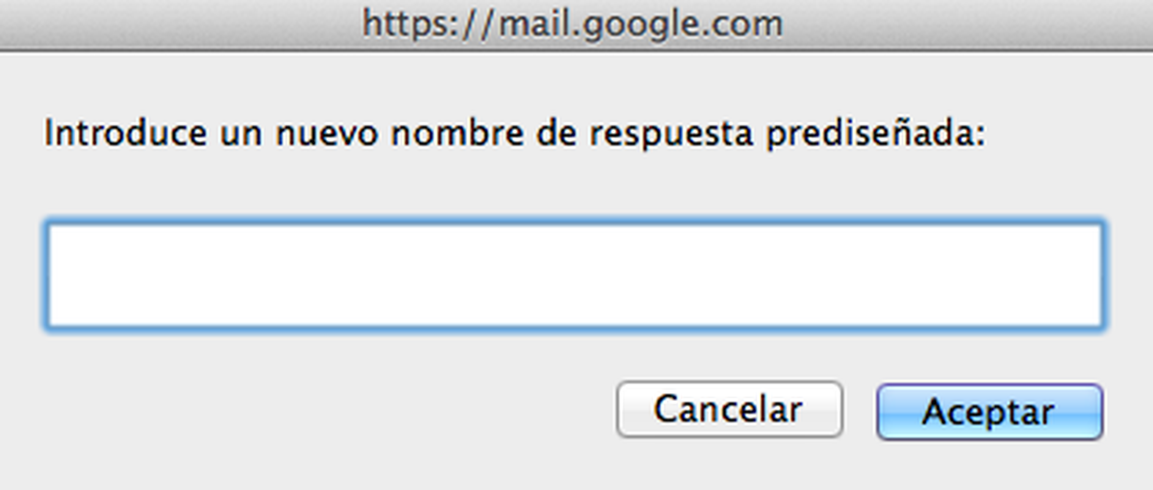 Poner nombre a una respuesta estándar de Gmail