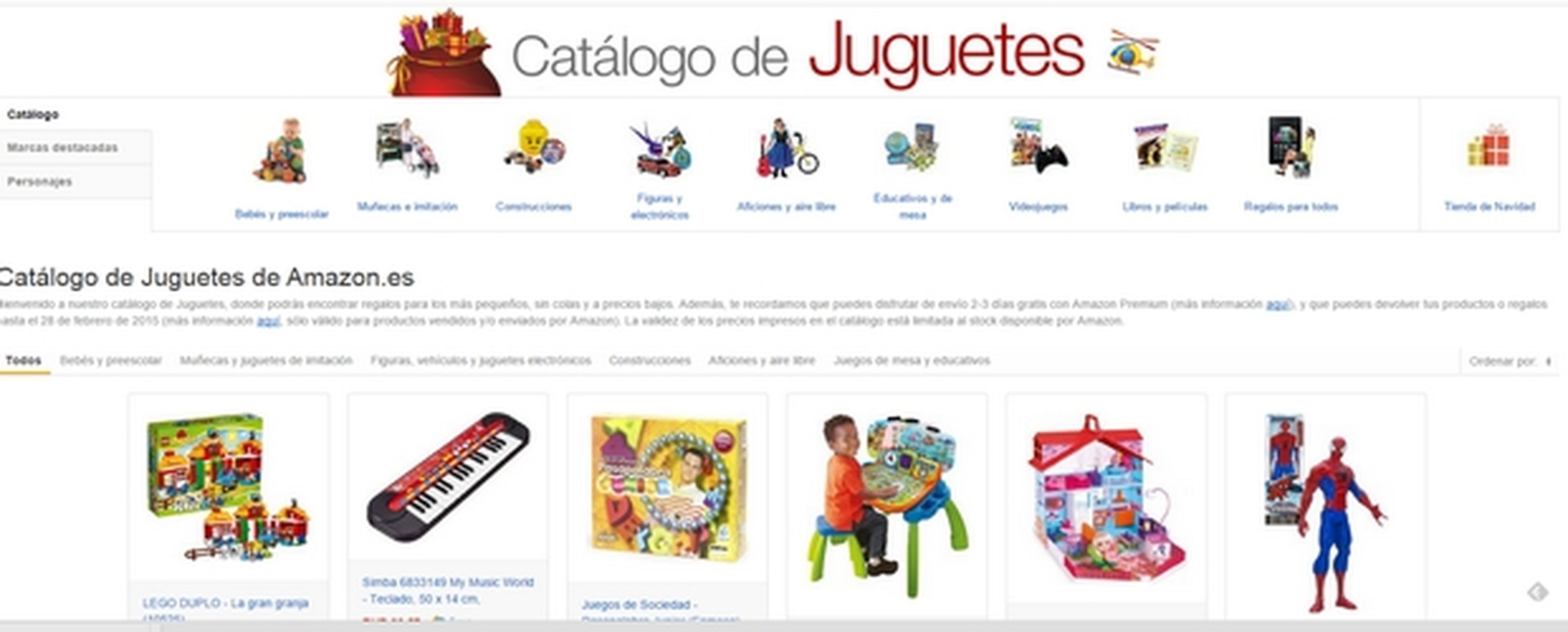 Amazon Catálogo Juguetes Navidad 2014