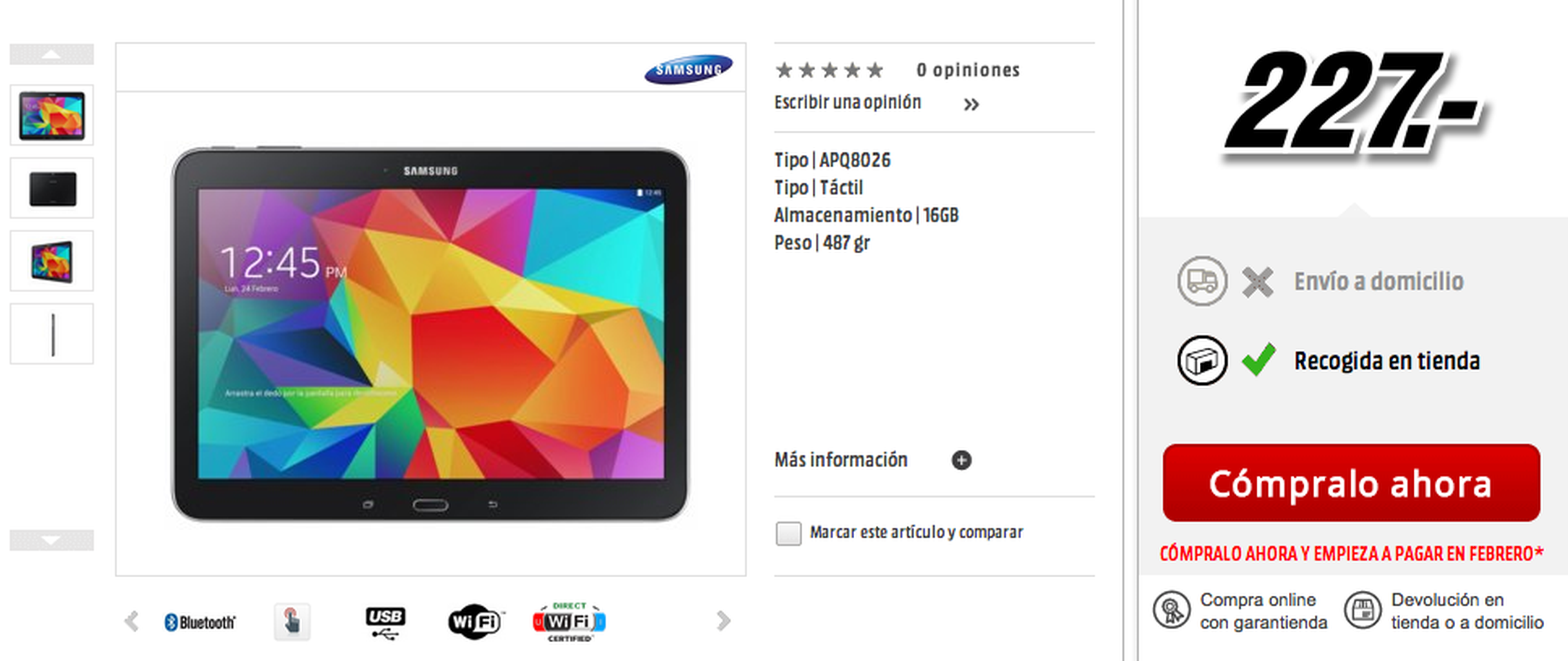 Samsung Galaxy Tab 4, 10.1 Media Markt Black Friday 2014