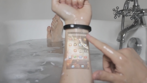 74015 cicret bracelet pulsera wearable picoproyector sensores que proyecta pantalla tu smartphone tu piel
