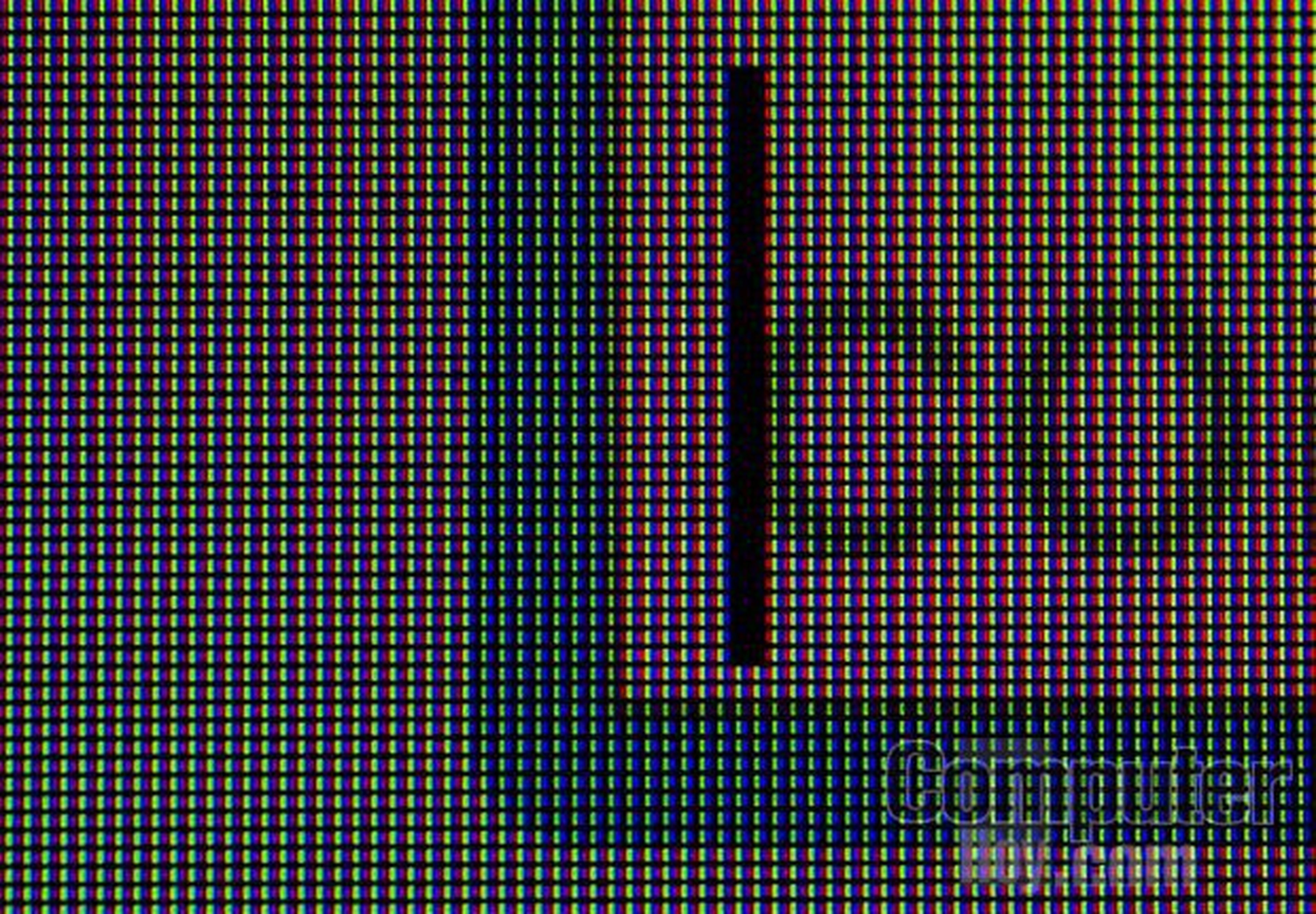 La matriz RGB de esta pantalla es extremadamente densa