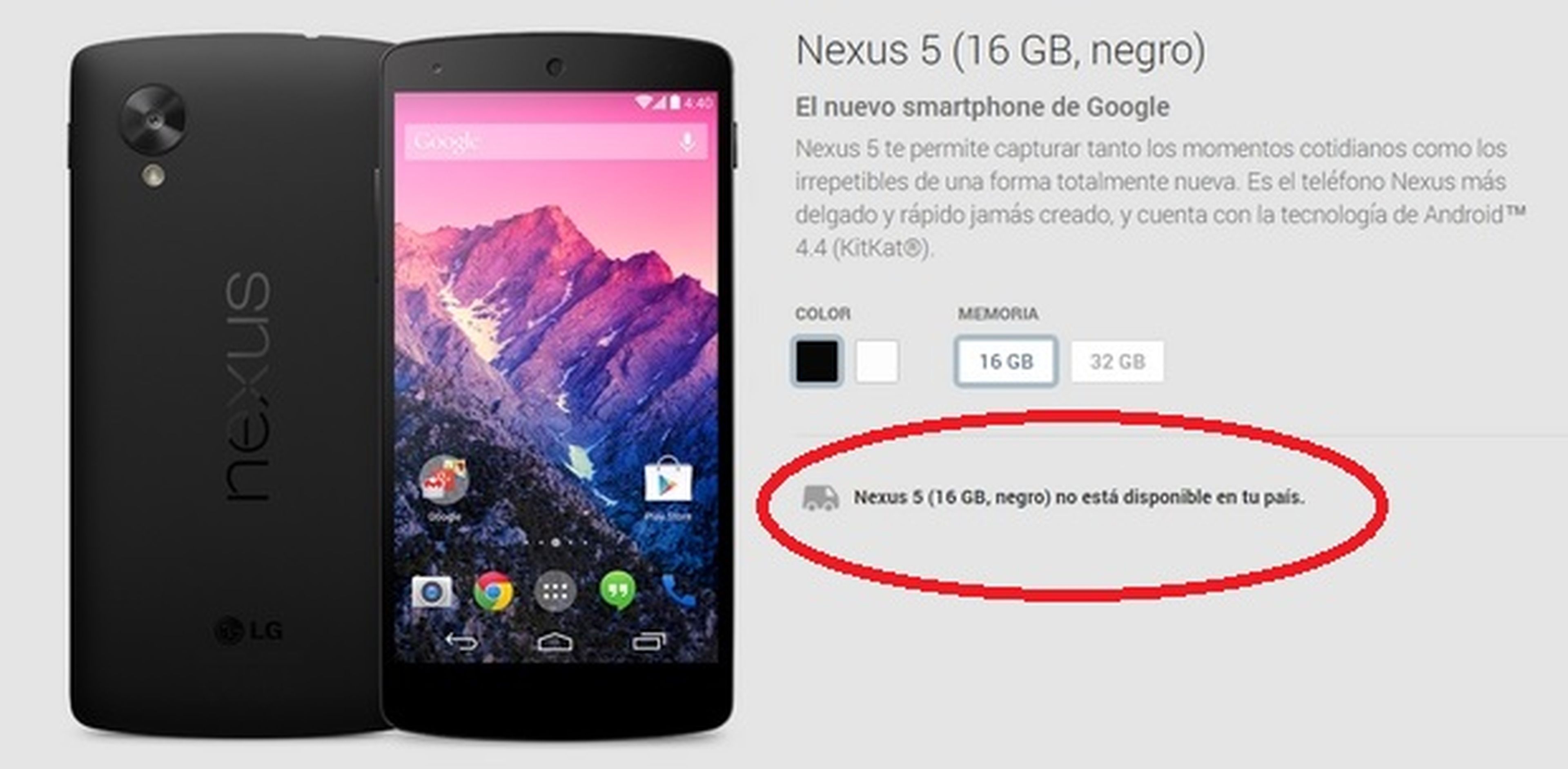 Nexus 5 descatalogado