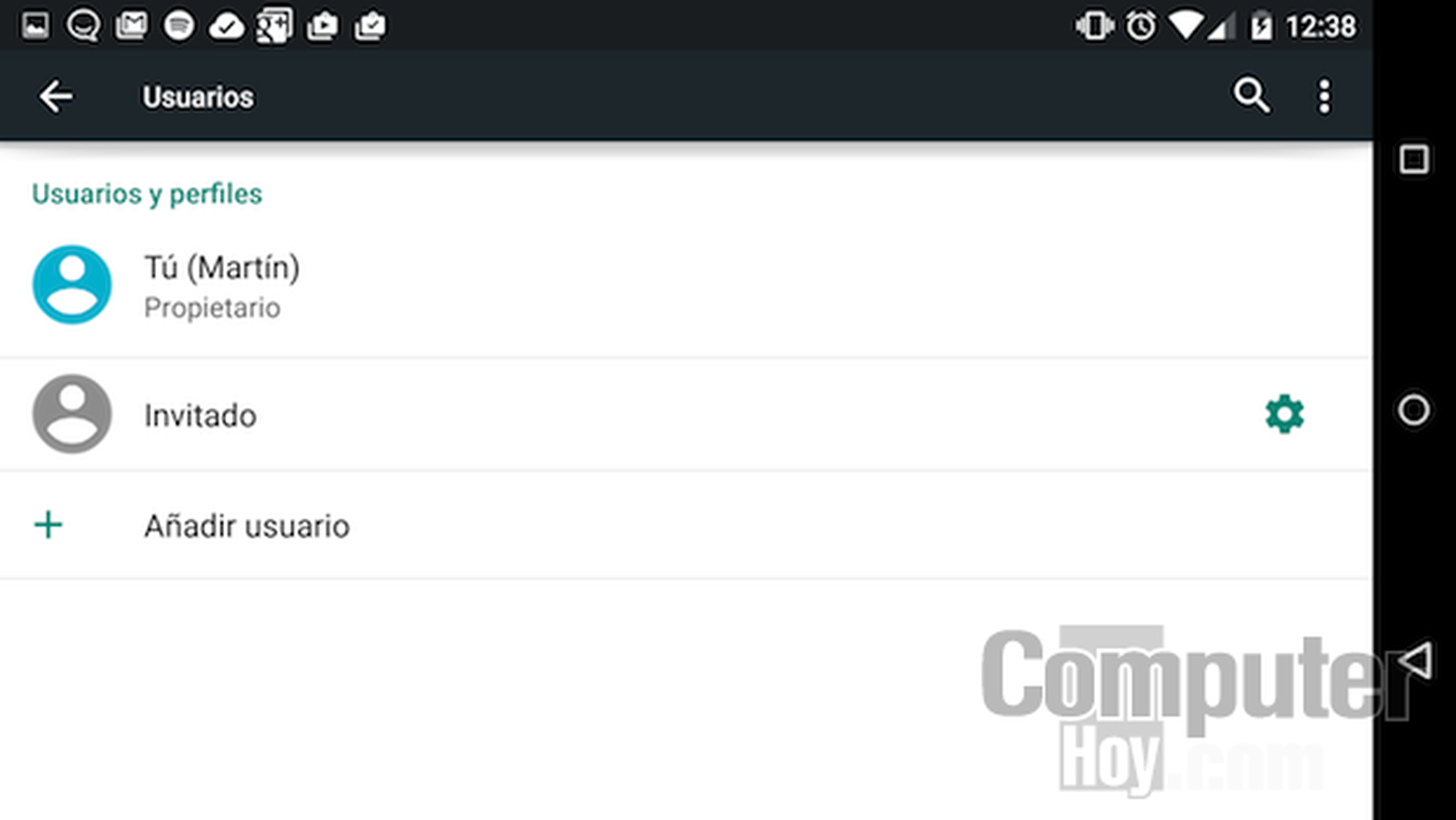 Perfil de usuarios en Android 5.0