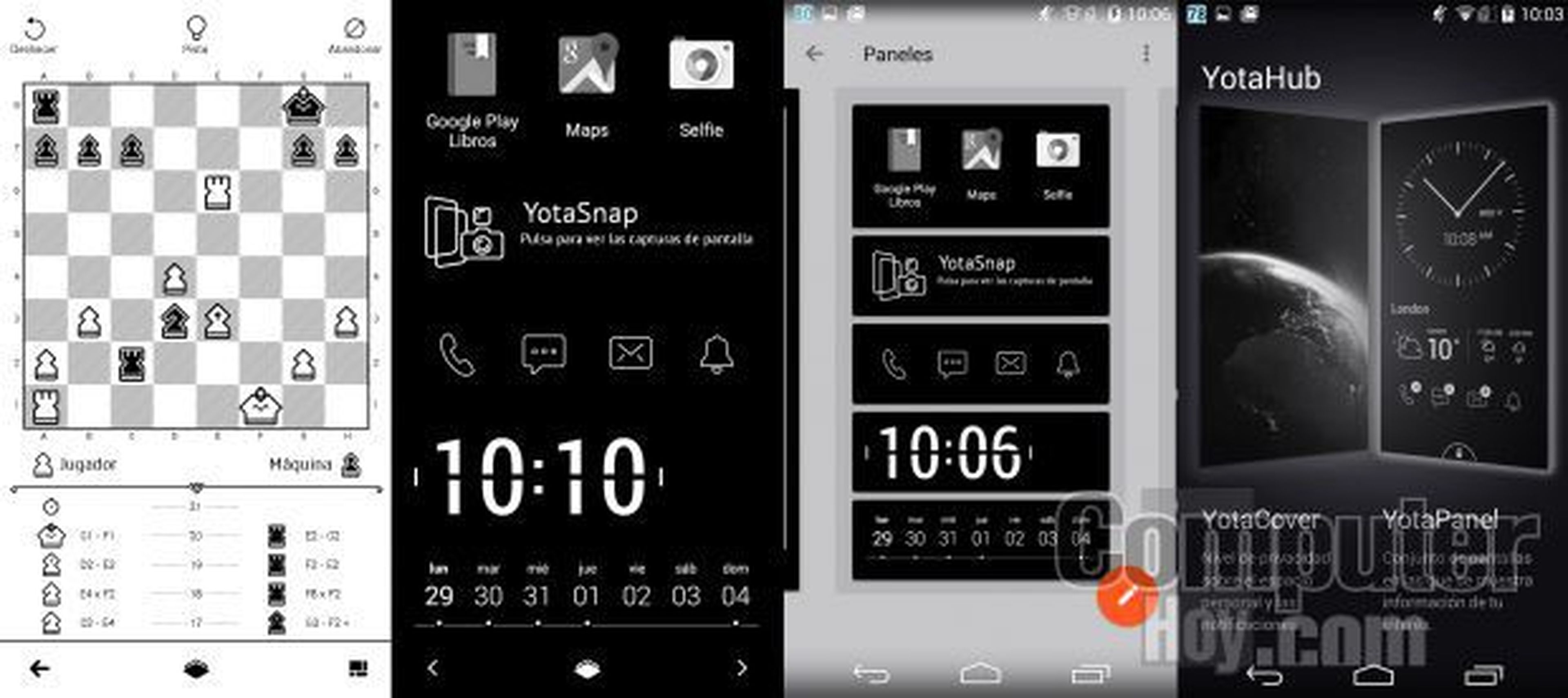 Se puede configurar el comportamiento de la pantalla e-Ink