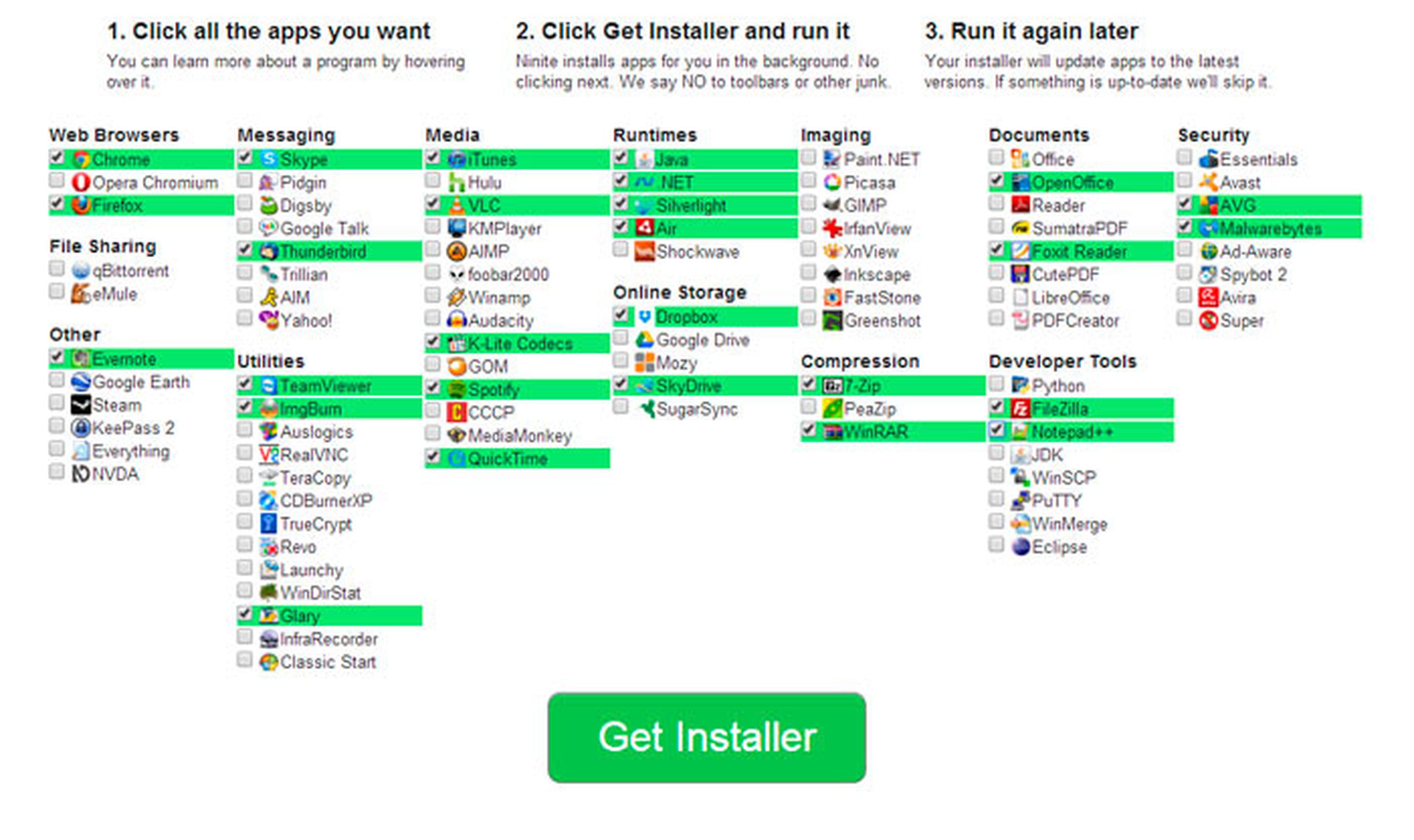 Instala tus programas automáticamente con Ninite