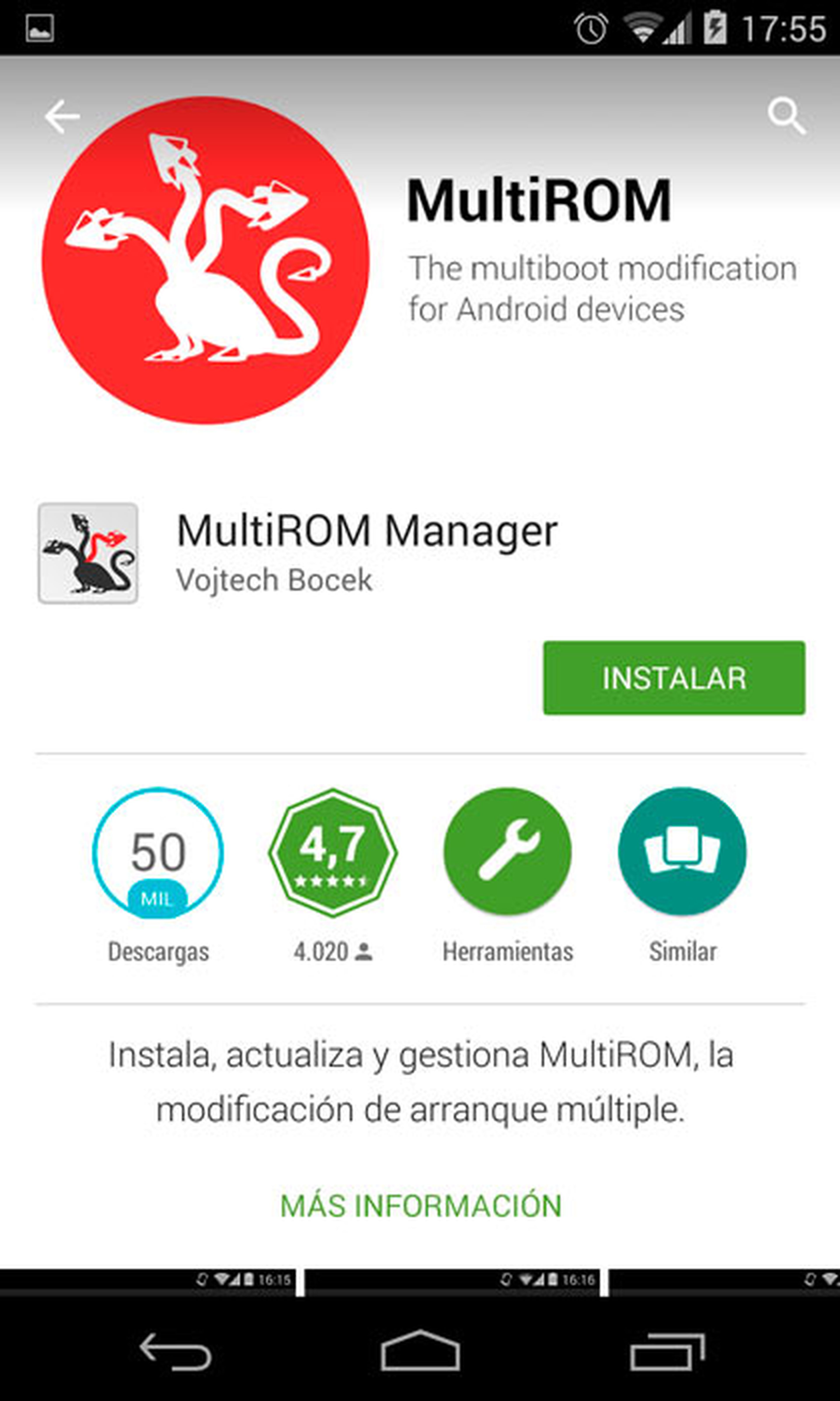 Instala MultiROM Manager
