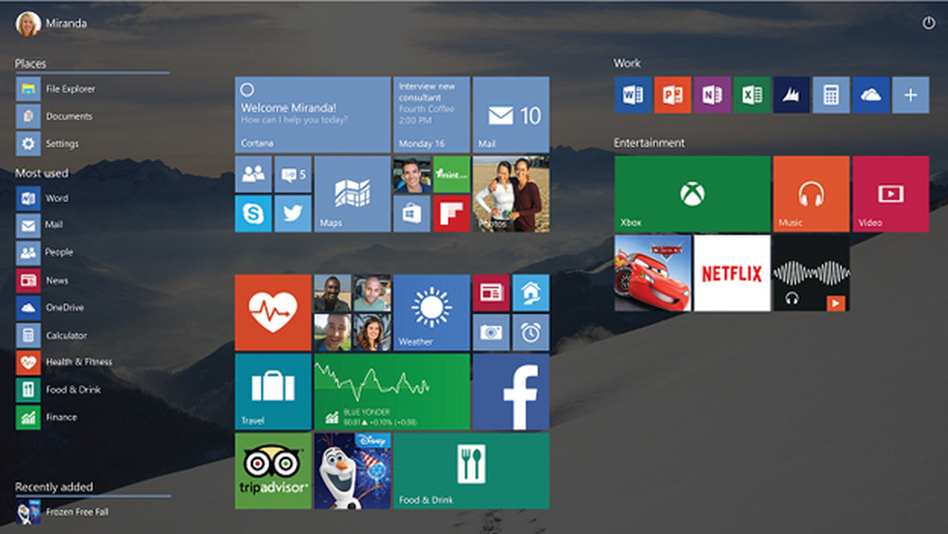 Windows 10 Interfaz
