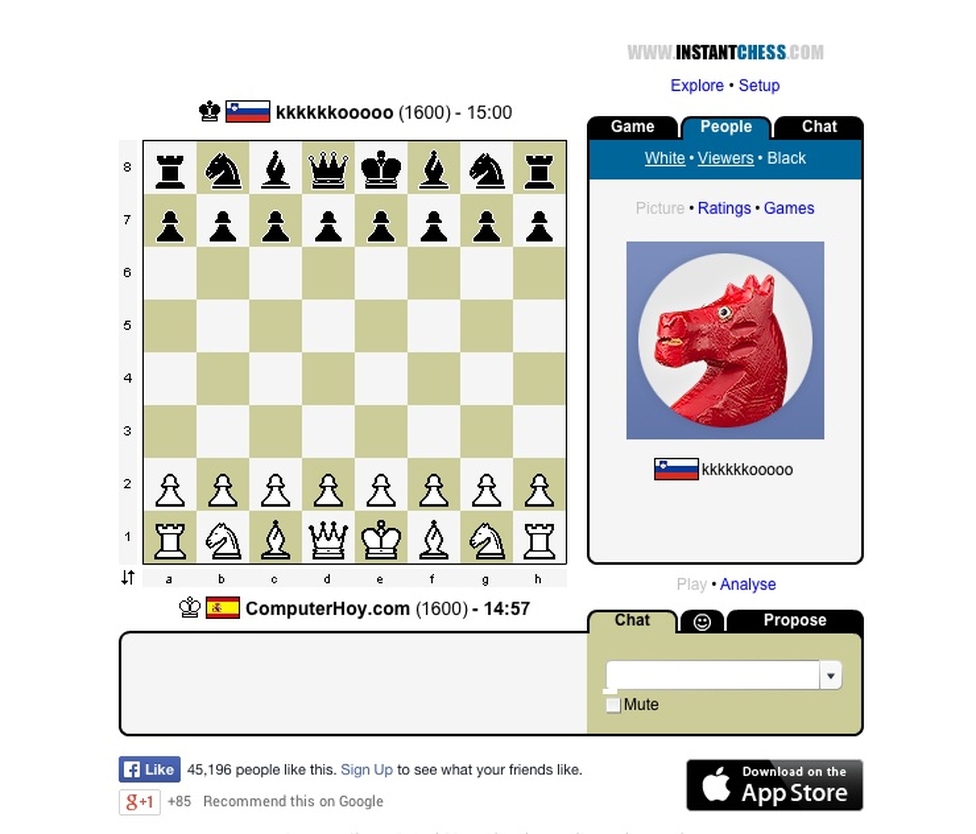 En esta web puedes jugar partidas de ajedrez con amigos
