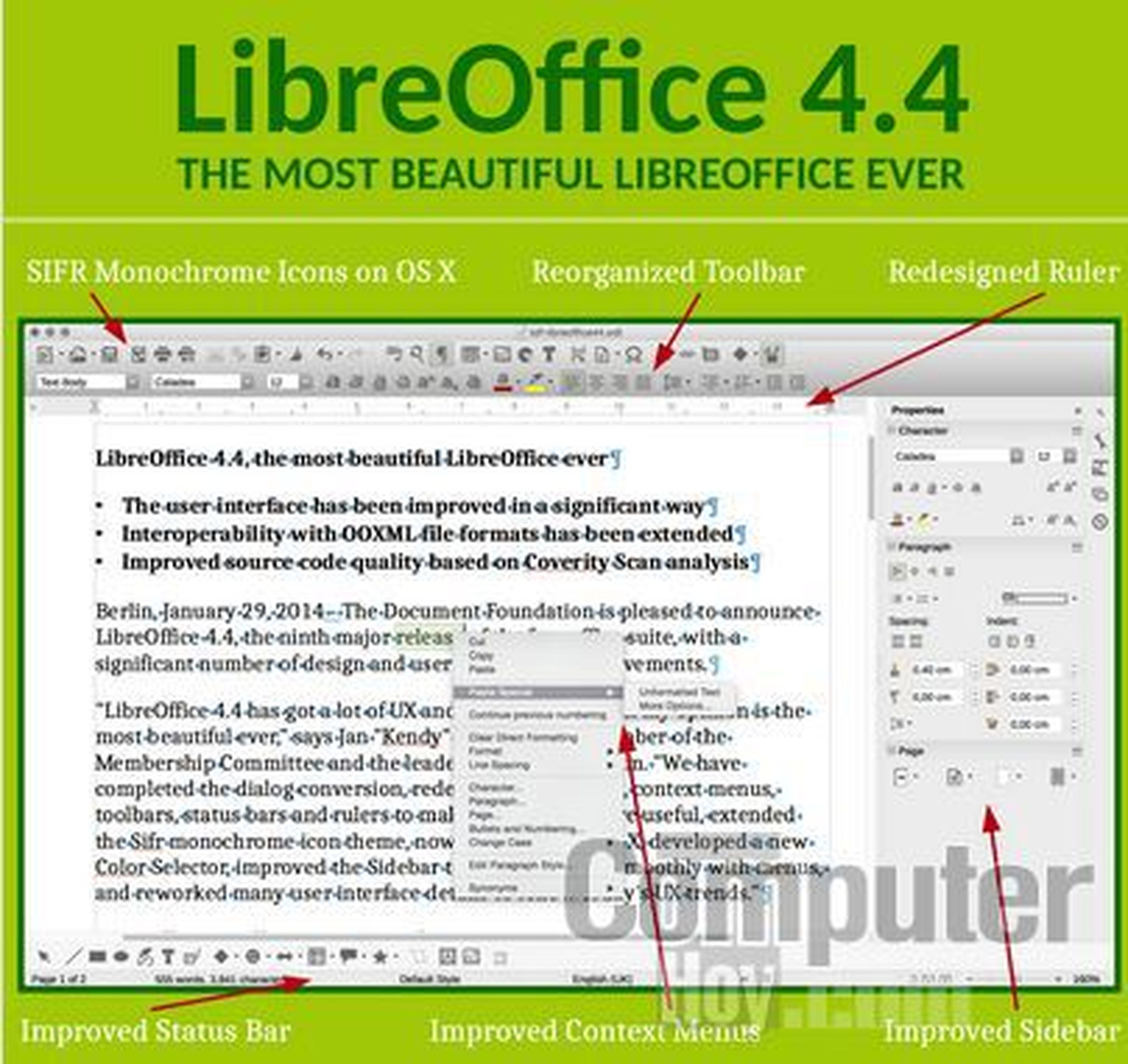 LibreOffice, la suite gratuita de ofimática, se actualiza