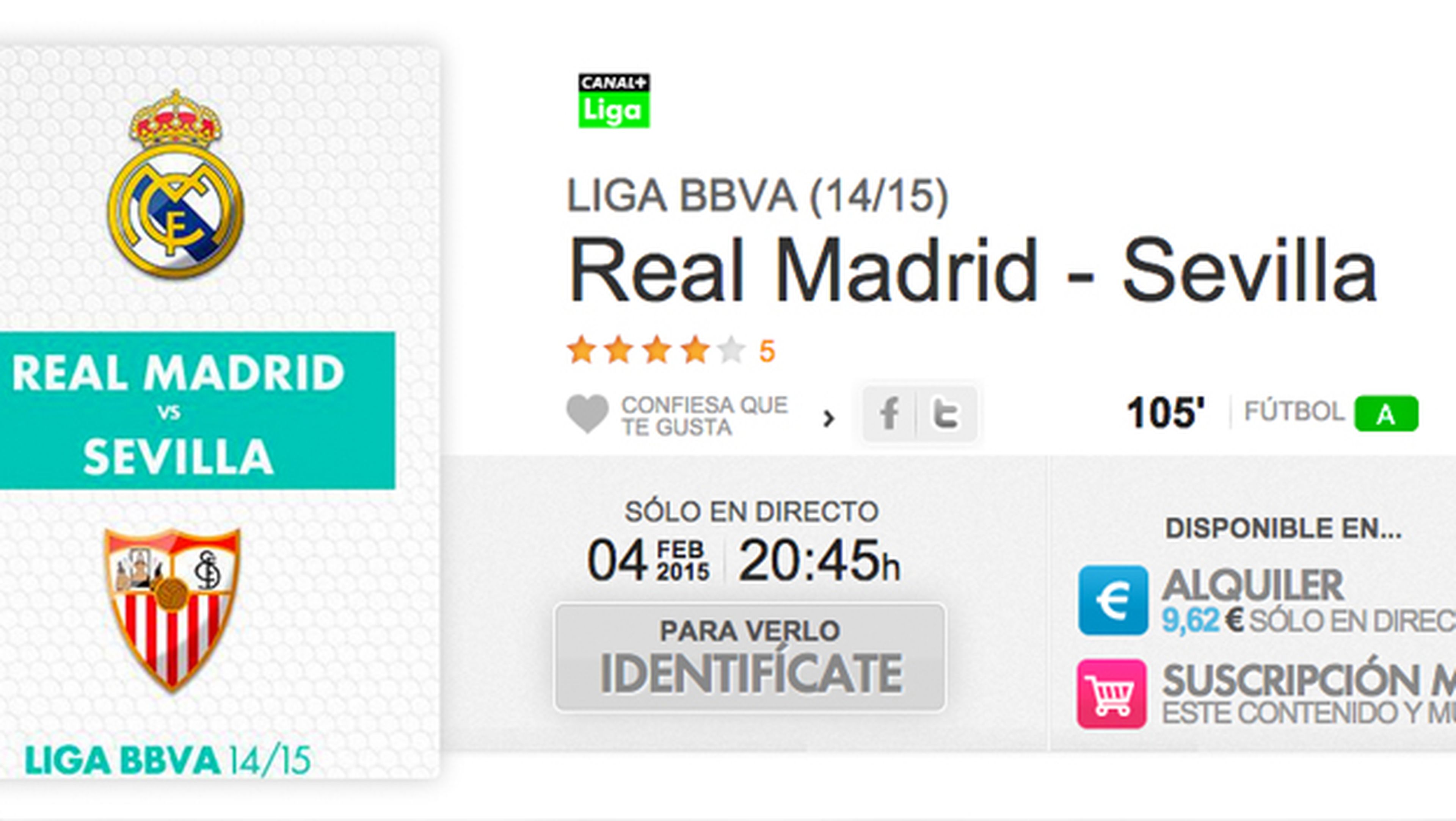 Dónde y cómo ver online Real Madrid Sevilla