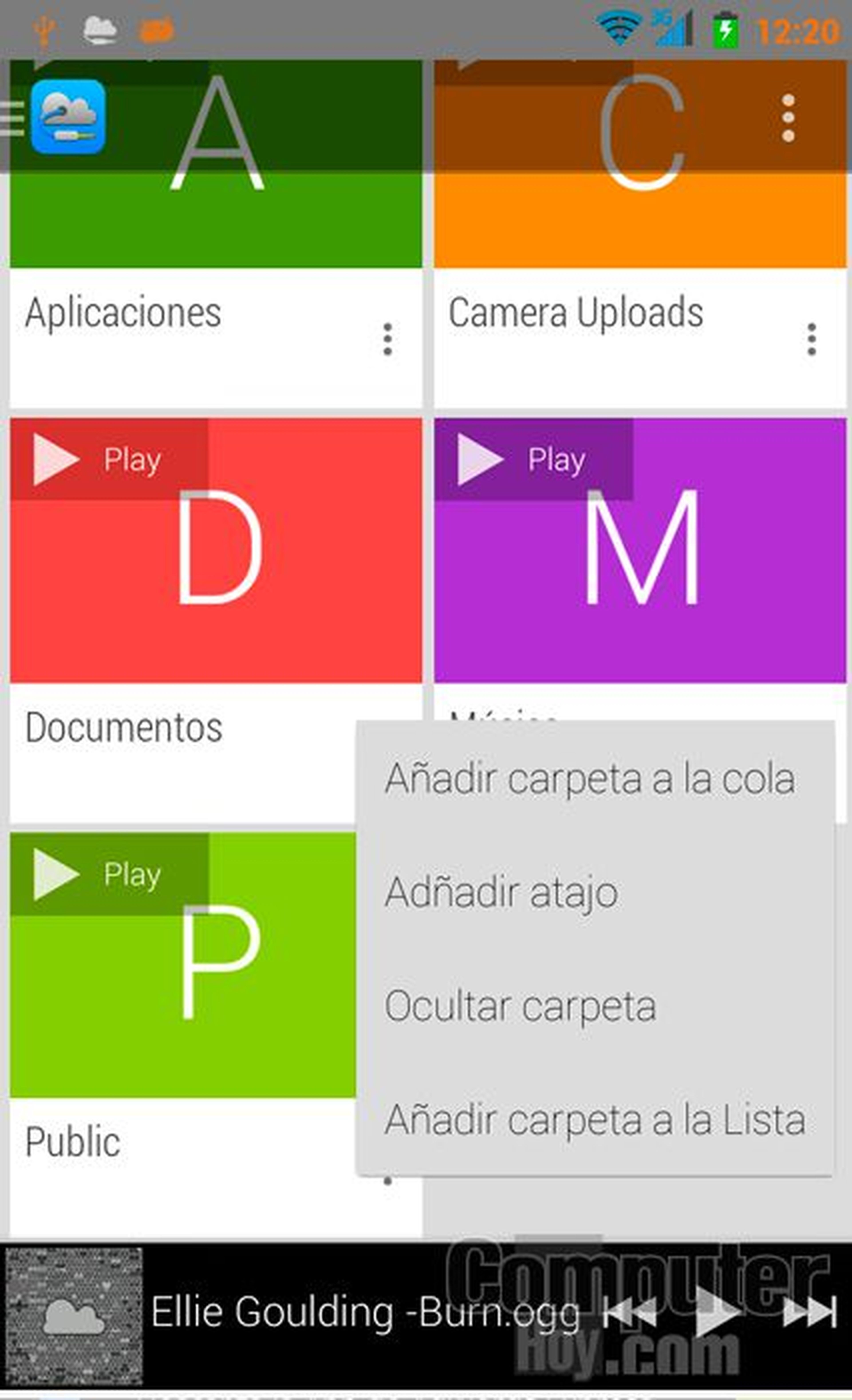 Streaming de música en Dropbox desde tu Android