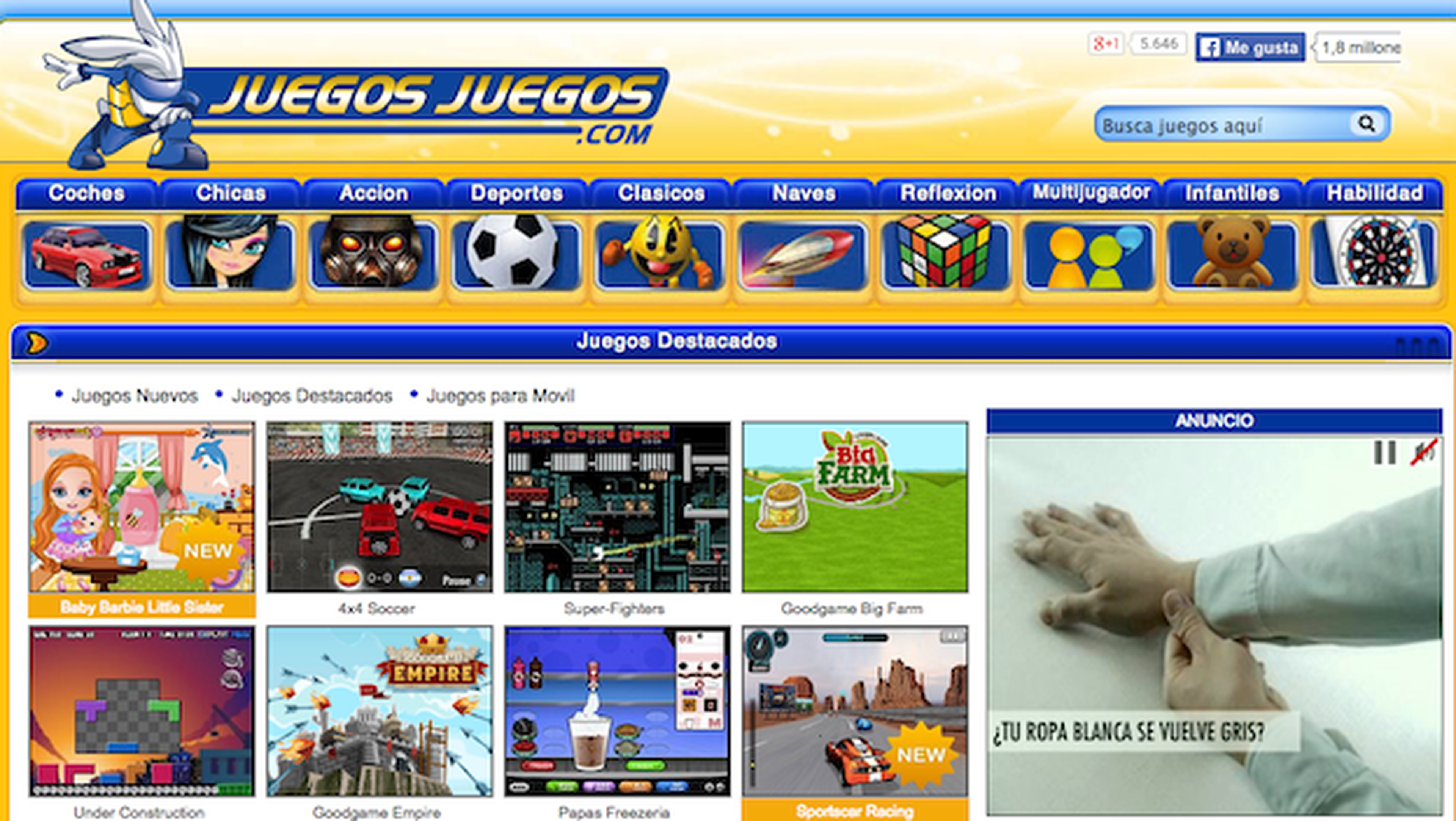Sitio web de juego en línea