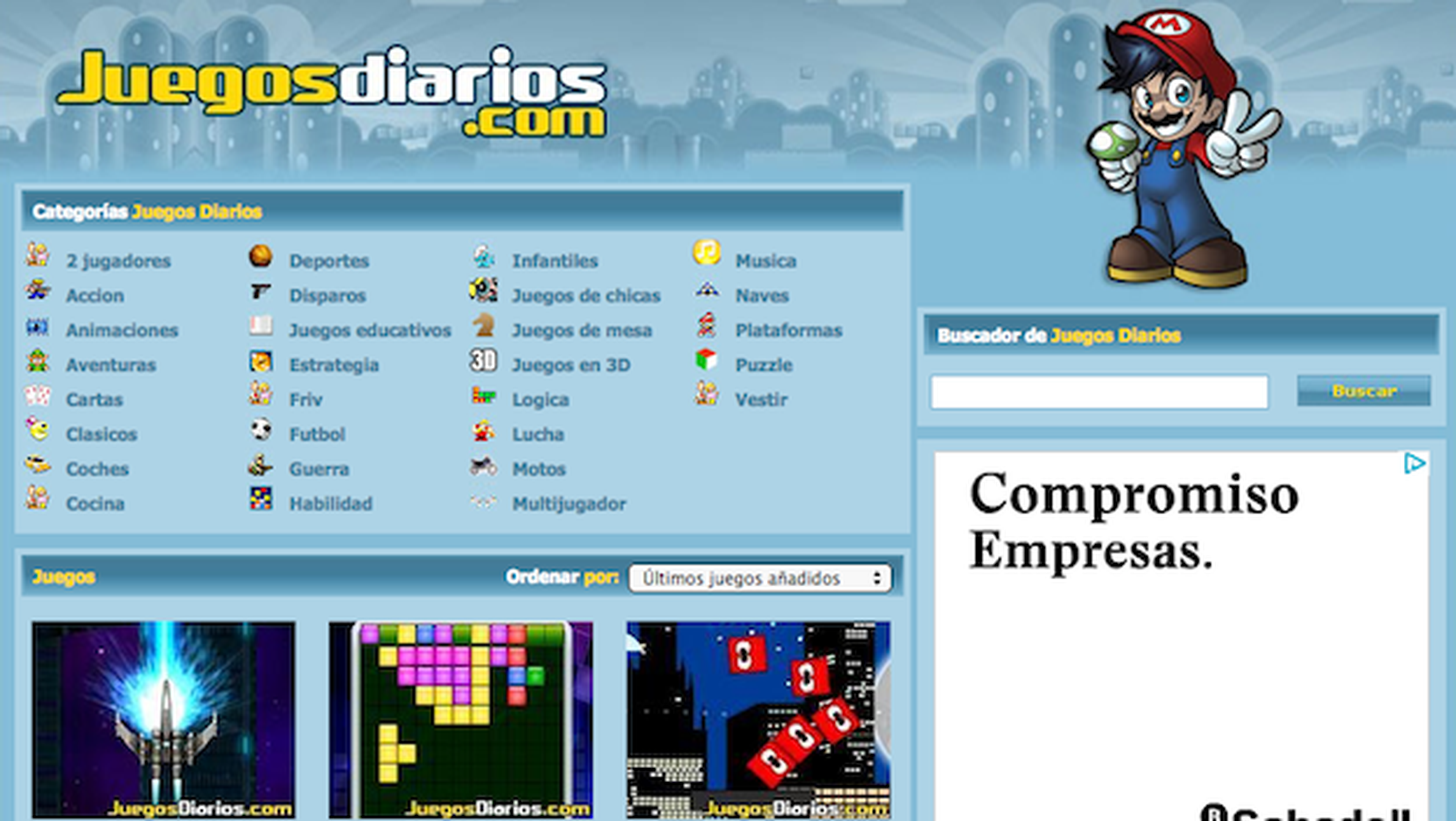 Sitio de juegos en línea