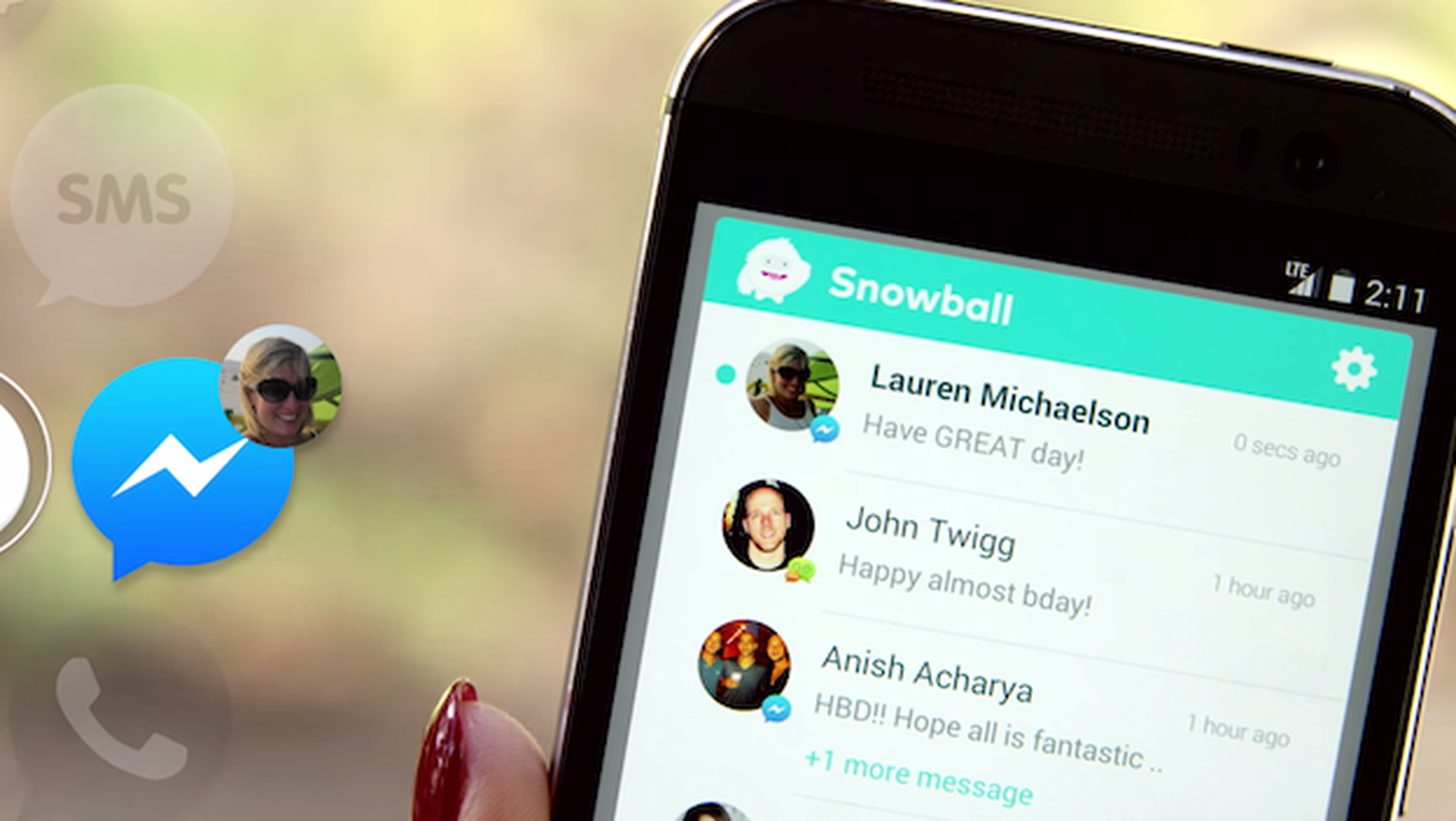 Snowball, la app que junta a WhatsApp, Facebook y Twitter