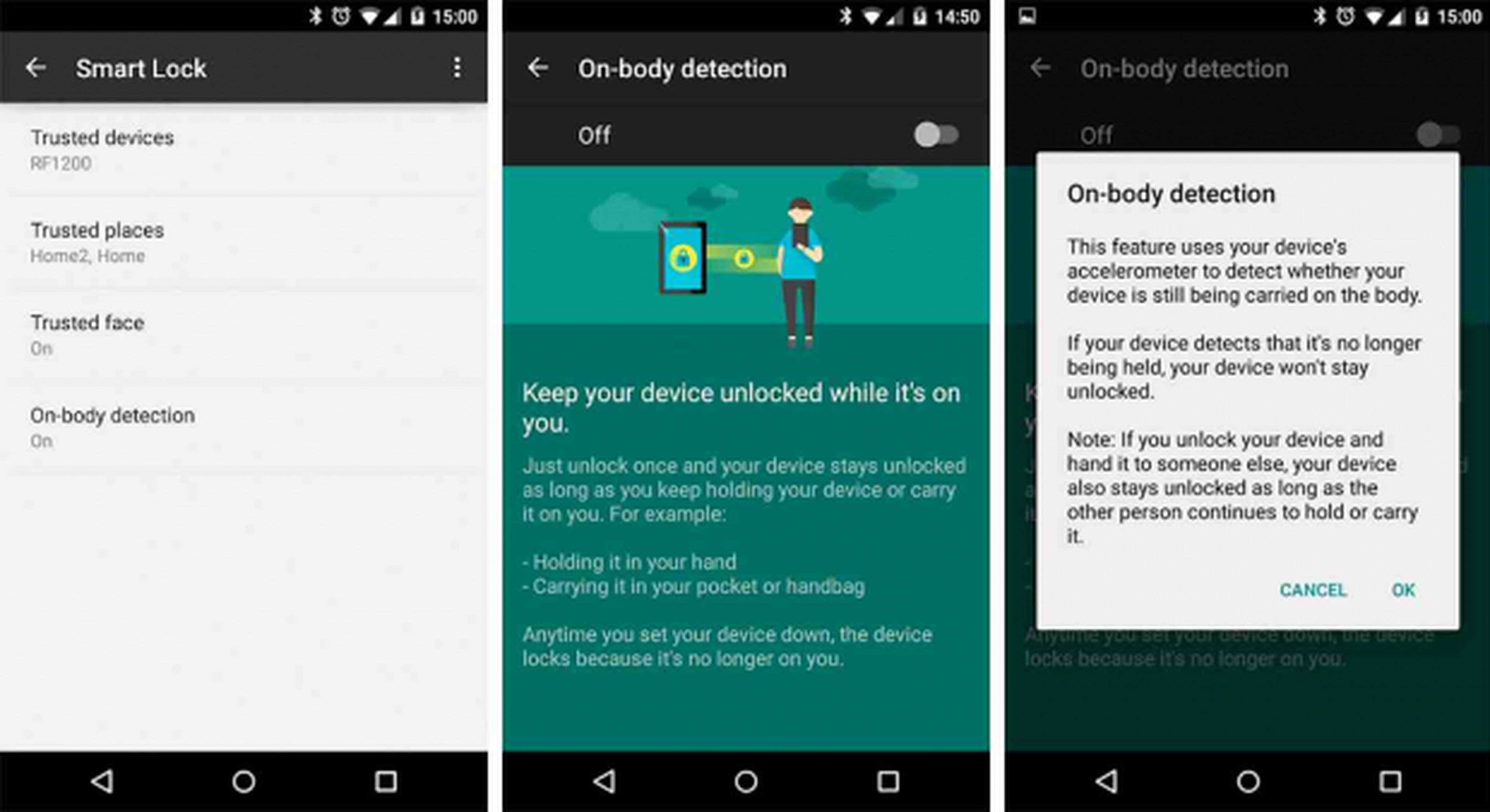 on-body detection android