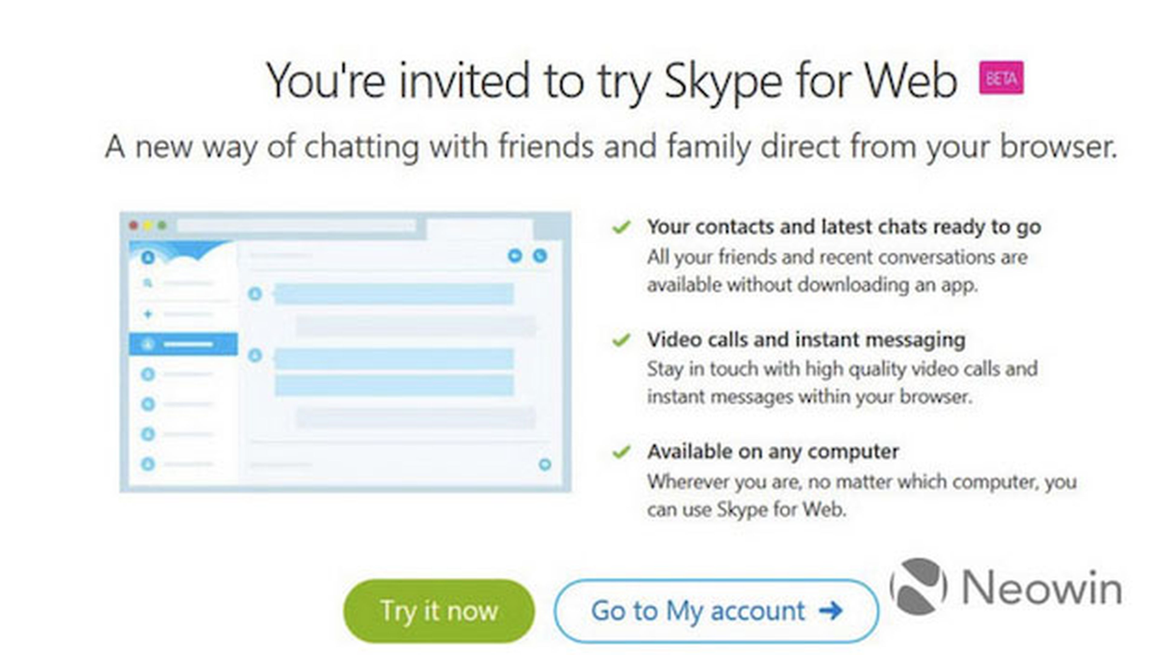 Skype web